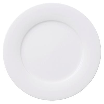 Villeroy & Boch Affinity 8.25 Inch White Porcelain Dinner Plate Set of 6 - Elegant Flat Plates for Fine Dining, Restaurants, and Home Entertaining