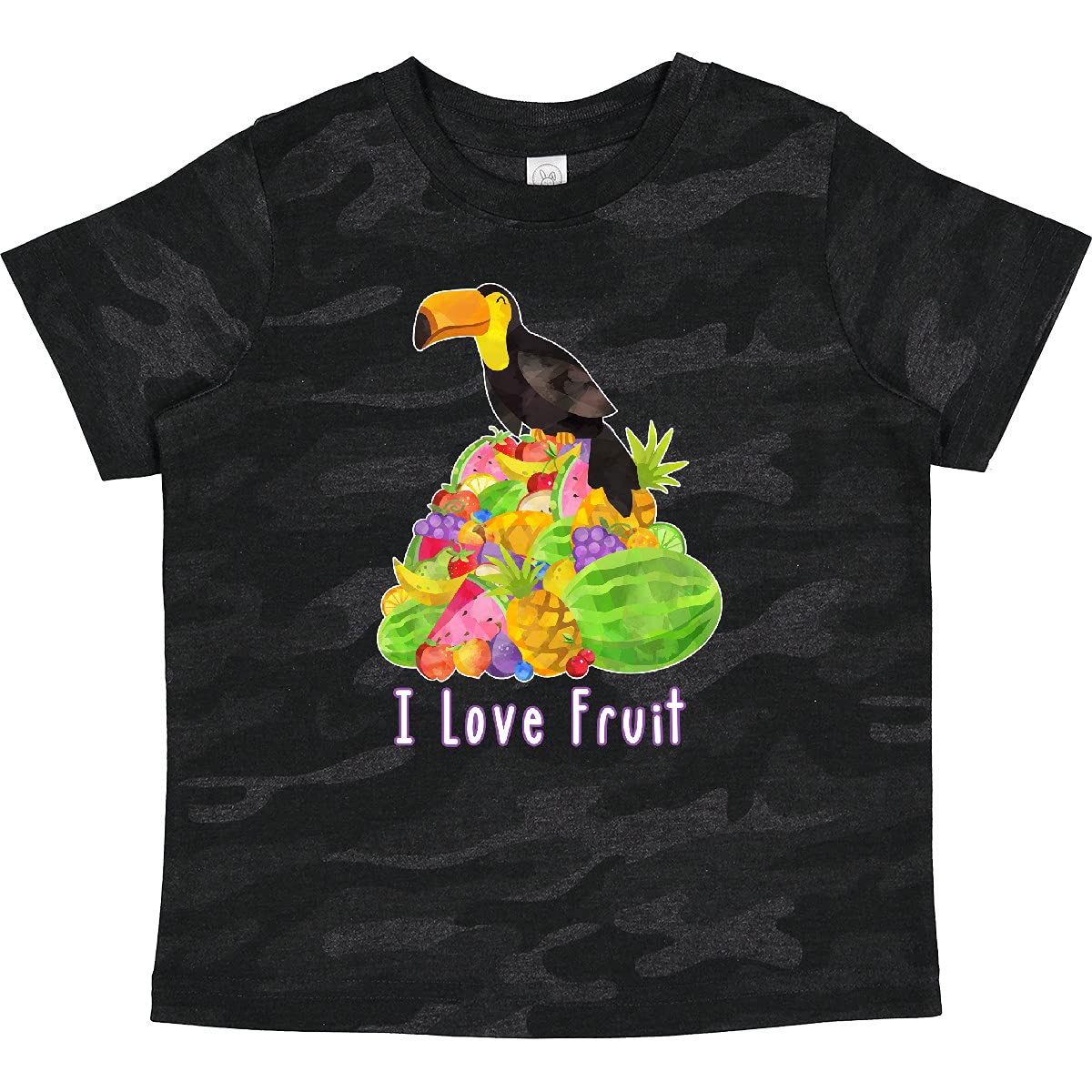 Inktastic I Love Fruit Toucan Toddler T-Shirt - Cute Tropical Bird Graphic Tee for Boys & Girls - Perfect for Playdates, Daycare & Summer Outfits