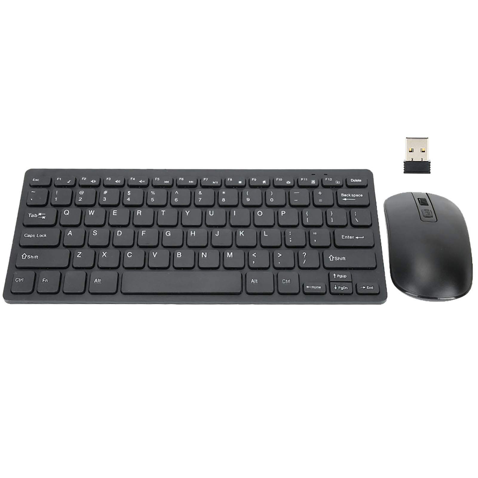 2.4G Wireless Keyboard and Mouse Combo - Ultra-Slim Ergonomic Design for Windows 10/8/7/XP, Mac & Laptop - Perfect for Office, Home & Gaming Use