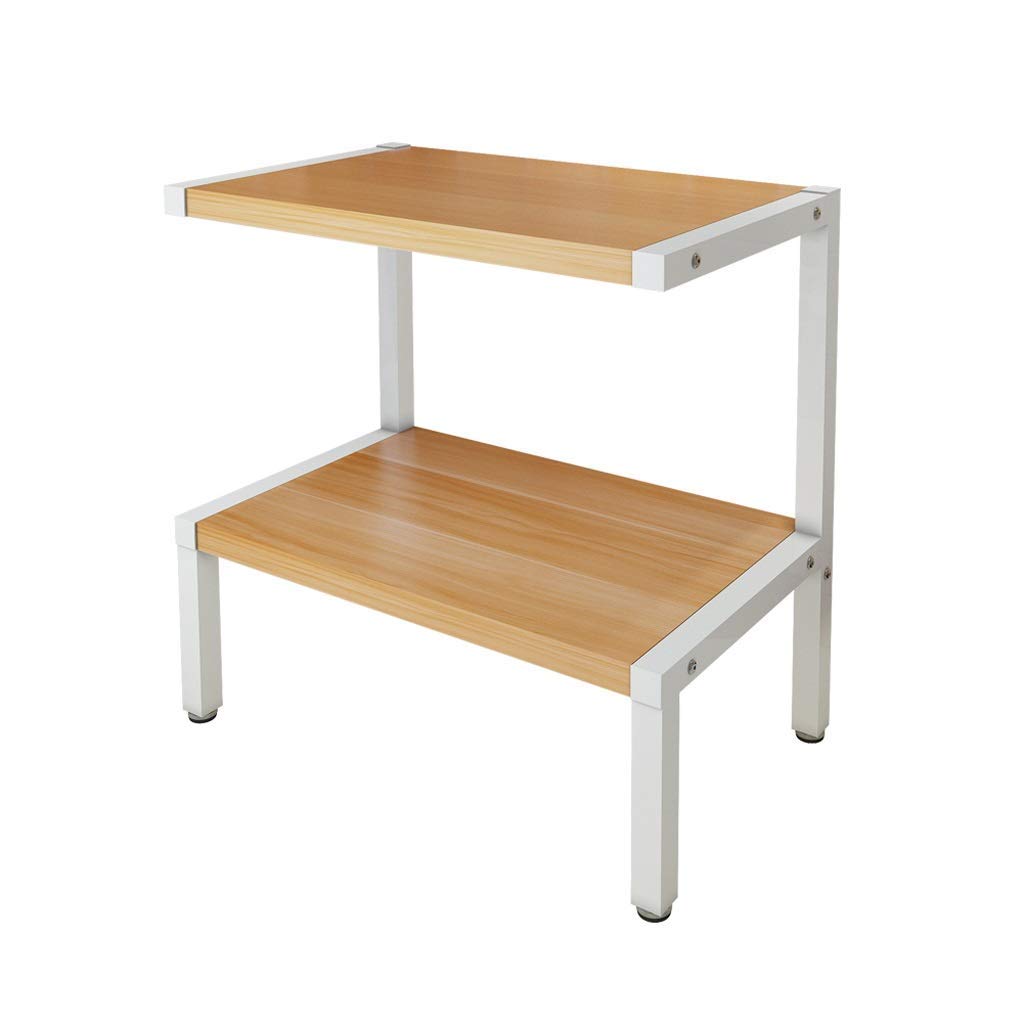 HCYY 2-Tier Steel-Wood Printer Stand with Copier Scanner Shelf - Multi-Purpose Desk Organizer for Fax Machine, Scanner, Files & Books - Perfect for Home Office, Workstation, and Classroom Organization