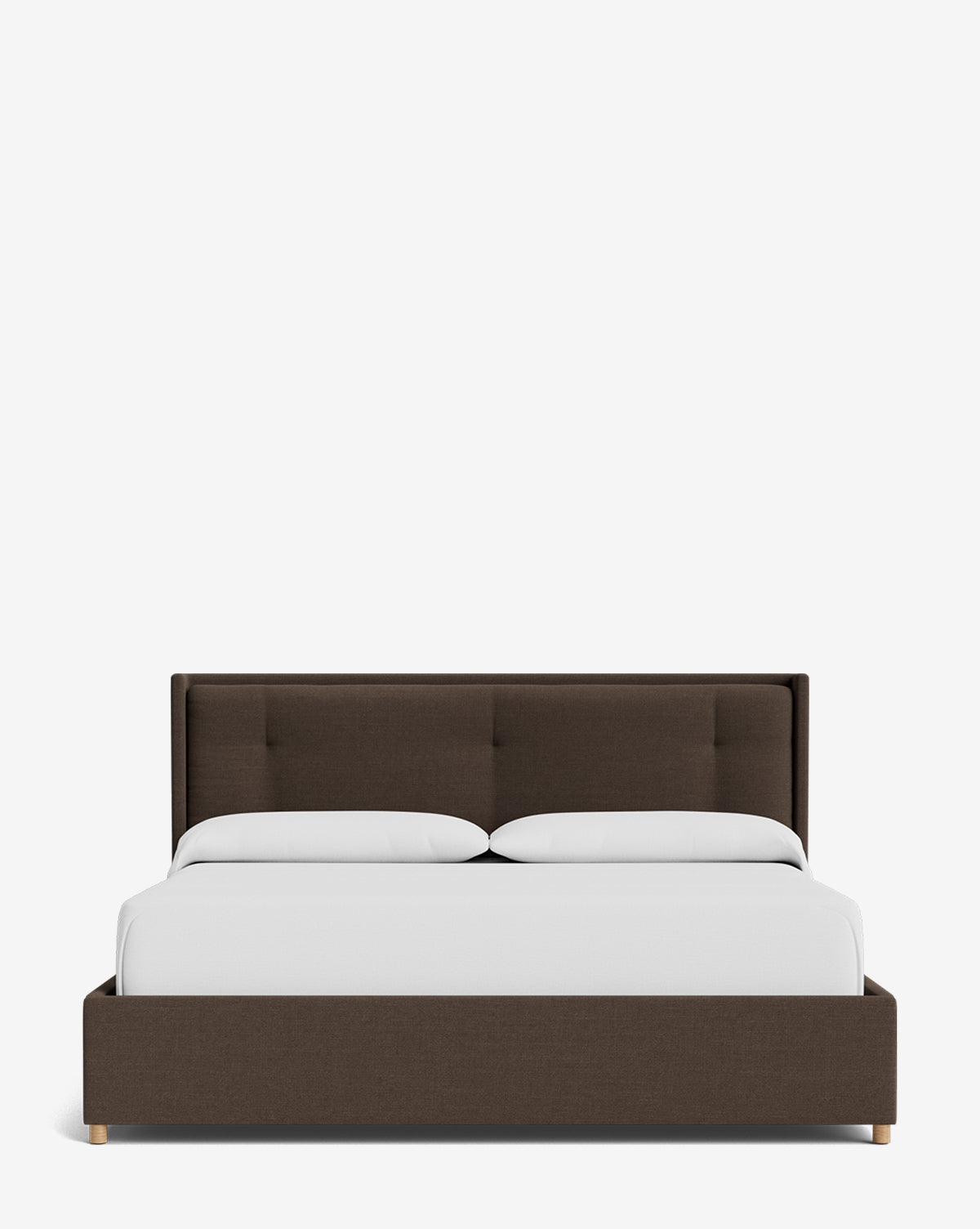 Low Profile Ria Bed Frame with Minimalist Headboard - Perfect for Small Spaces, Modern Bedrooms & Studio Apartments