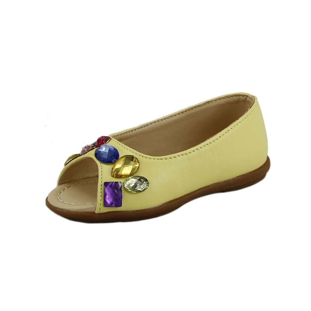 Sparkly Rhinestone Peep Toe Flats for Women - Elegant Dress Shoes for Parties, Weddings & Special Occasions