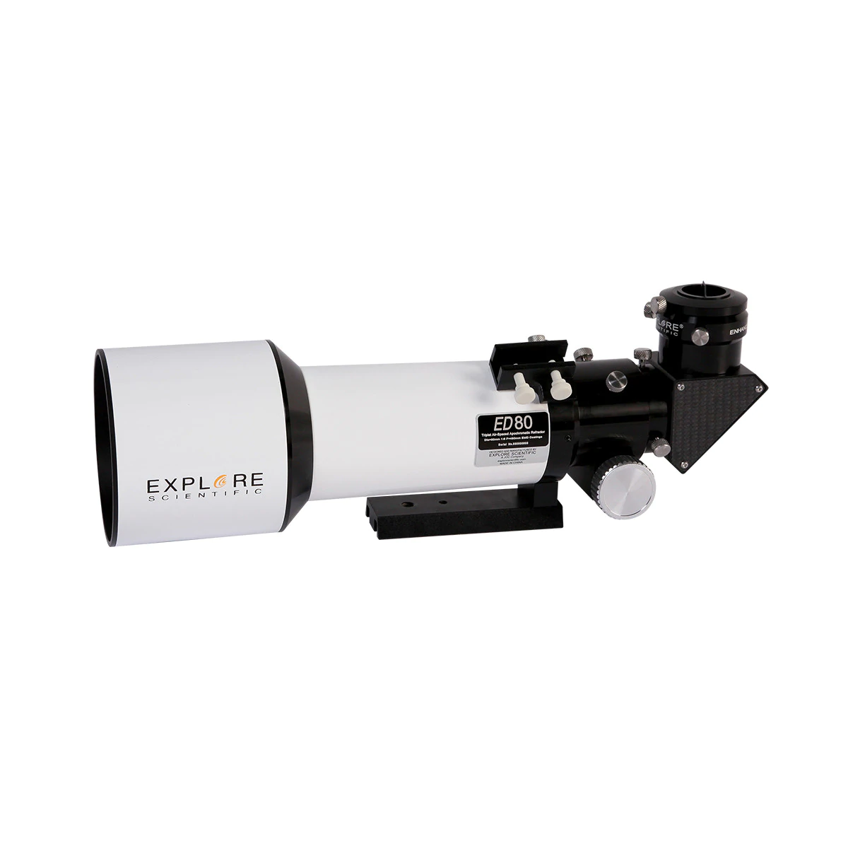 Explore Scientific ED80 Essential Series Air Spaced Triplet Refractor Telescope - Premium Apochromatic Telescope for Astrophotography & Stargazing - Perfect for Backyard Astronomy & Celestial Observation