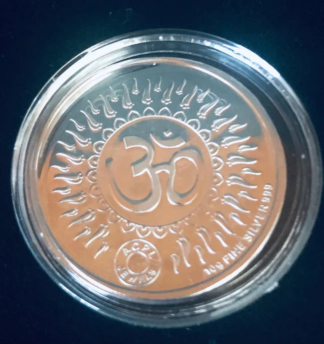 999 Lakshmi Ganesha Pure Silver Coin - Auspicious Hindu God Design 3 for Wealth & Prosperity | Perfect for Puja, Home Altar, Wedding Gifts & Spiritual Collections