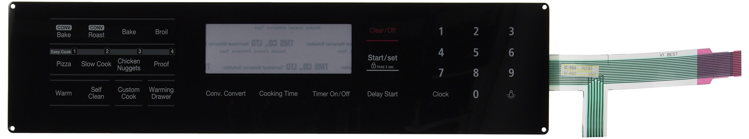Samsung DG34-00017A Membrane Switch - Replacement Keypad for Samsung Appliances | Durable & Waterproof | Perfect for Microwaves, Ovens & Washing Machines