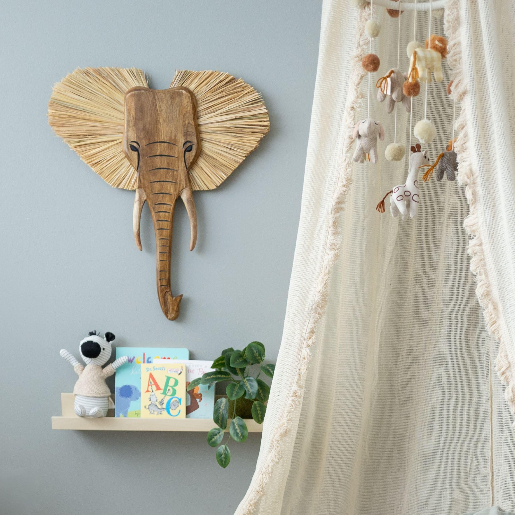 Wooden Safari Animal Wall Decor for Nursery - 21
