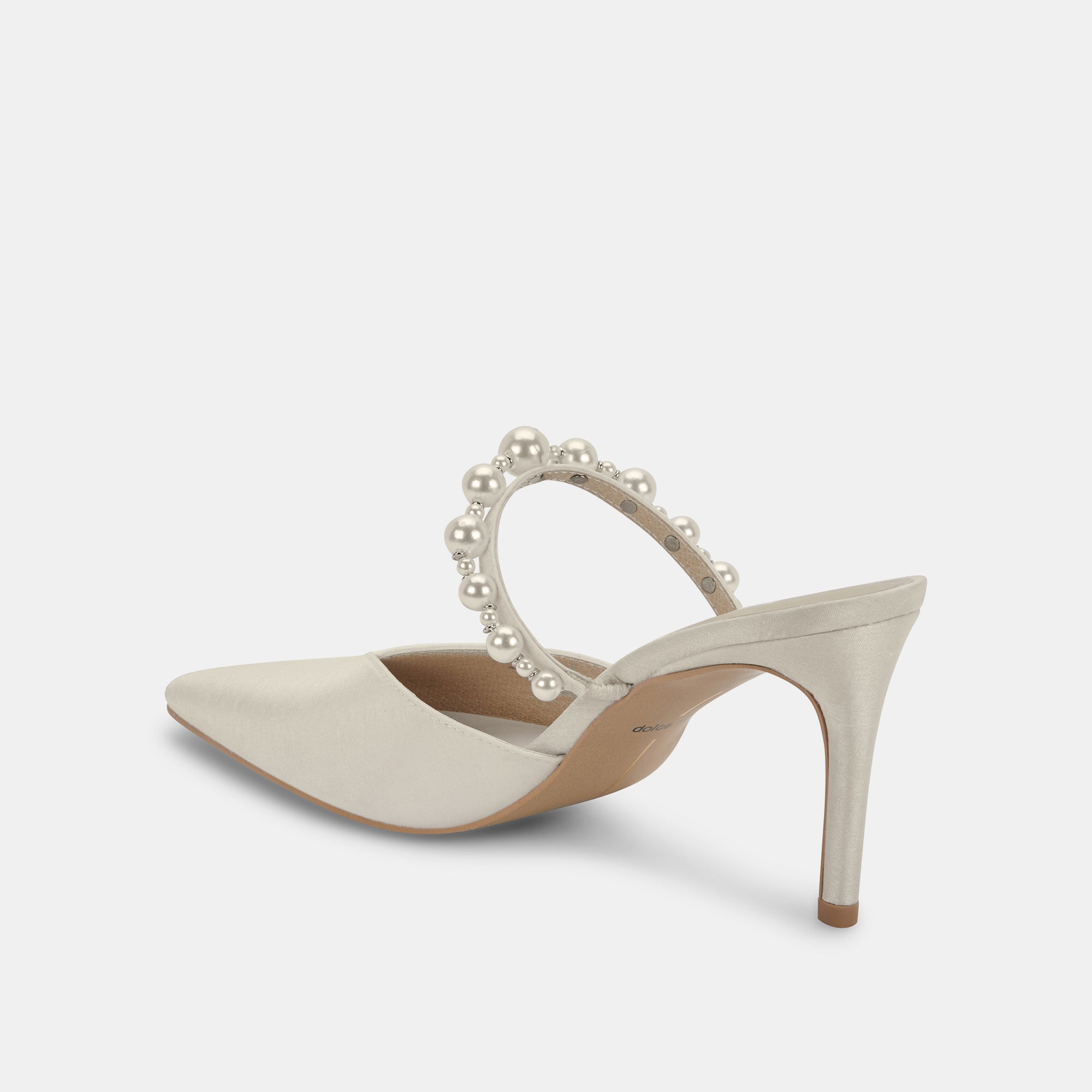 KANIKA Women's Pearl Embellished Wide Heel Sandals - Vanilla Pearl Accents for Weddings, Parties & Special Occasions