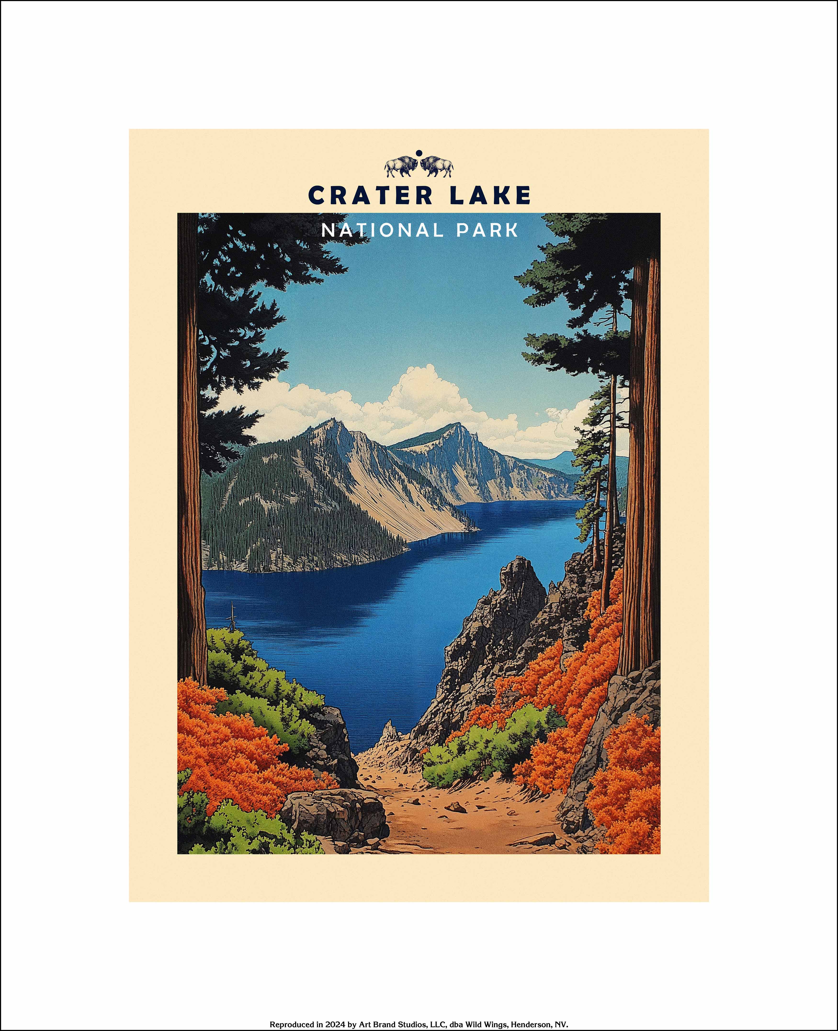Crater Lake Art Prints - Stunning Wall Decor for Home & Office - Perfect for Living Room, Bedroom, or Gift