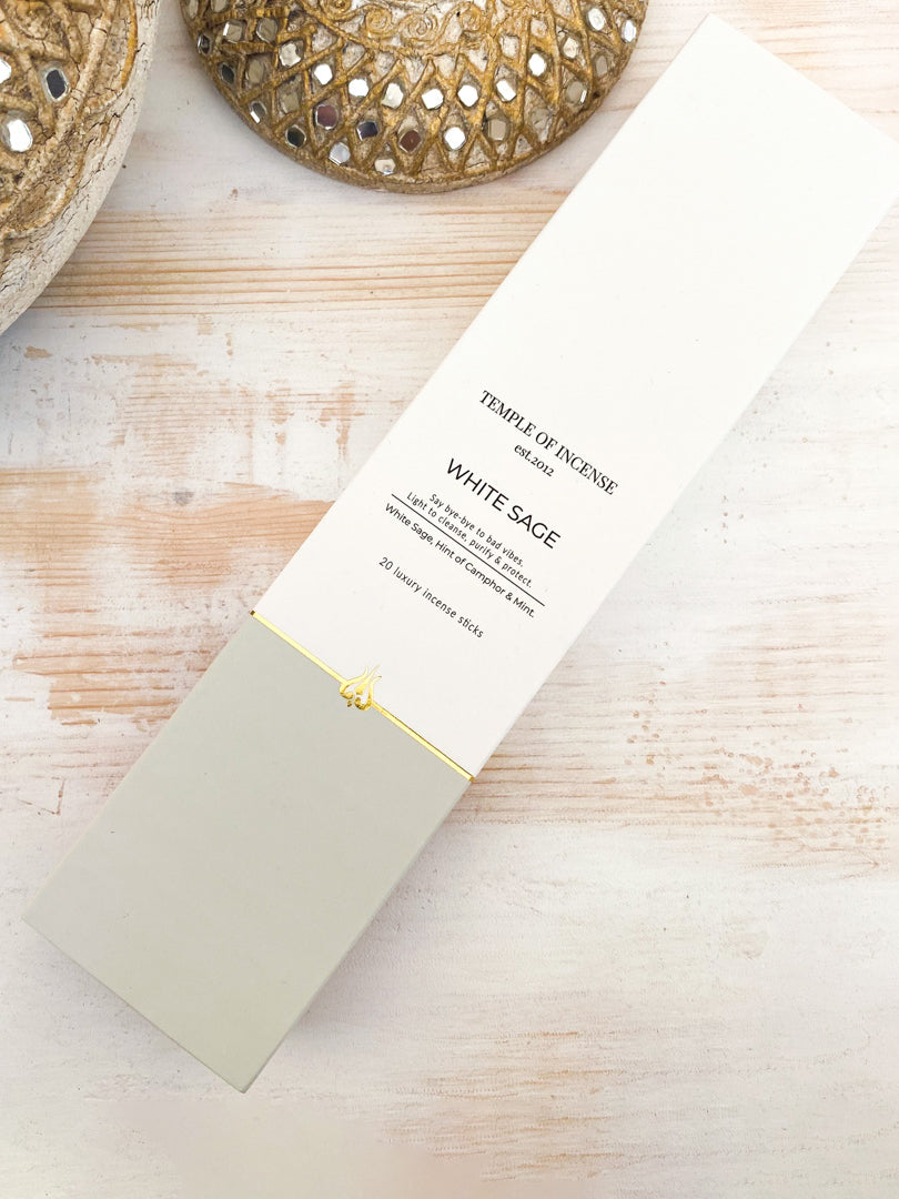 White Sage Incense Sticks - Natural Smudging Sticks for Cleansing & Relaxation | Perfect for Meditation, Yoga, and Spiritual Practices
