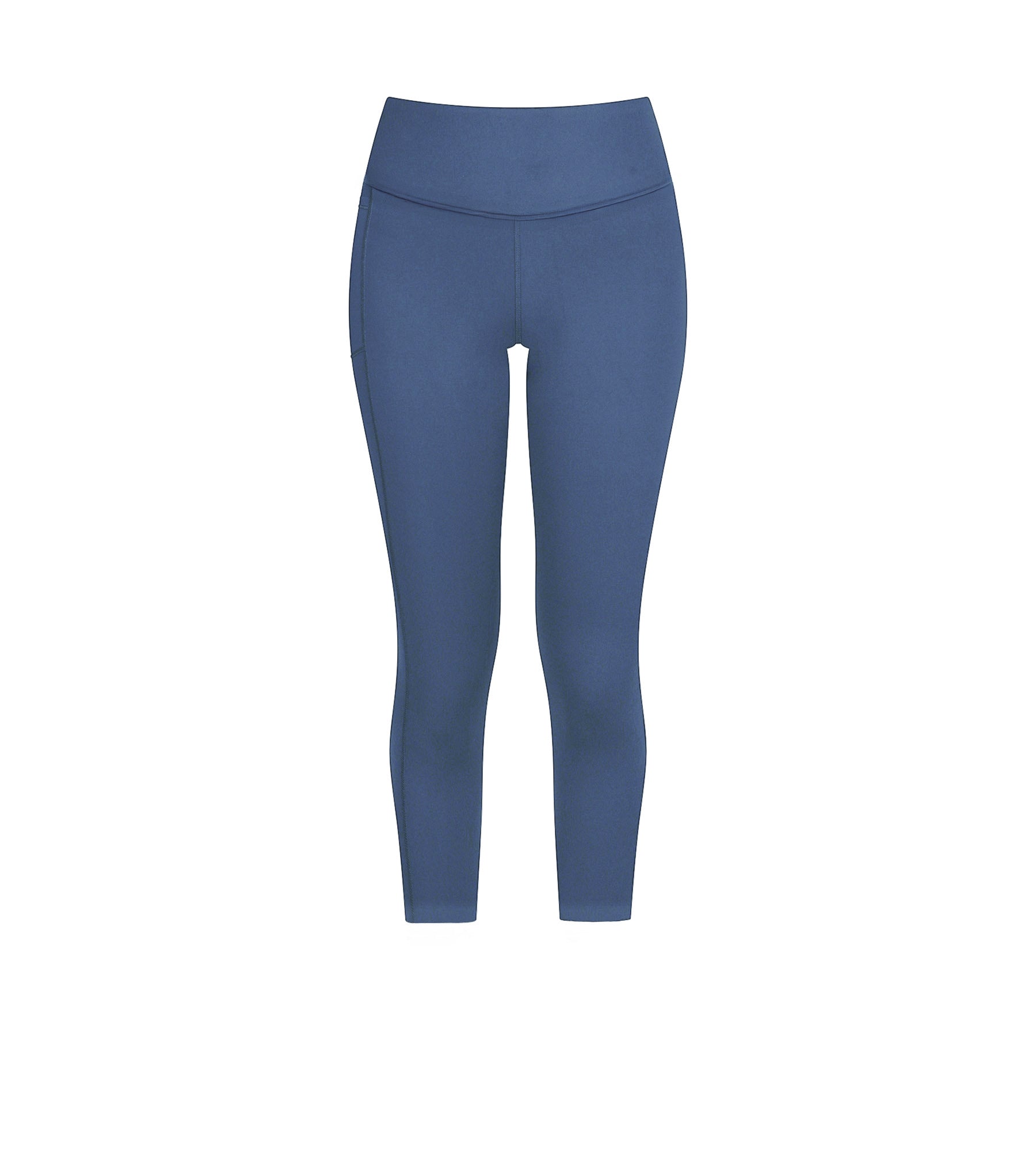 Women's High Waist Sports Leggings - Stretchy Microfiber Jean Blue Workout Yoga Pants for Running, Gym & Active Wear