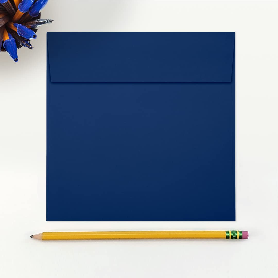 LUXPaper Premium Square Invitation Envelopes 6x6 Inches - Navy Blue Peel & Press Sealing - 80lb Text Weight (Pack of 1,000) for Wedding Invitations, Greeting Cards & Business Stationery