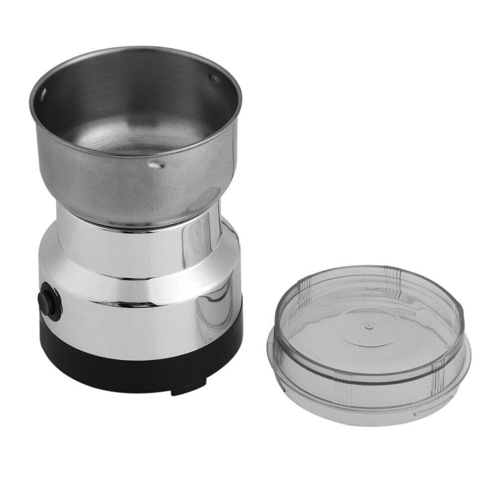Premium Electric Stainless Steel Coffee Bean Grinder - Compact Household Coffee Maker Accessory with US Plug - Perfect for Home, Office & Espresso Bars