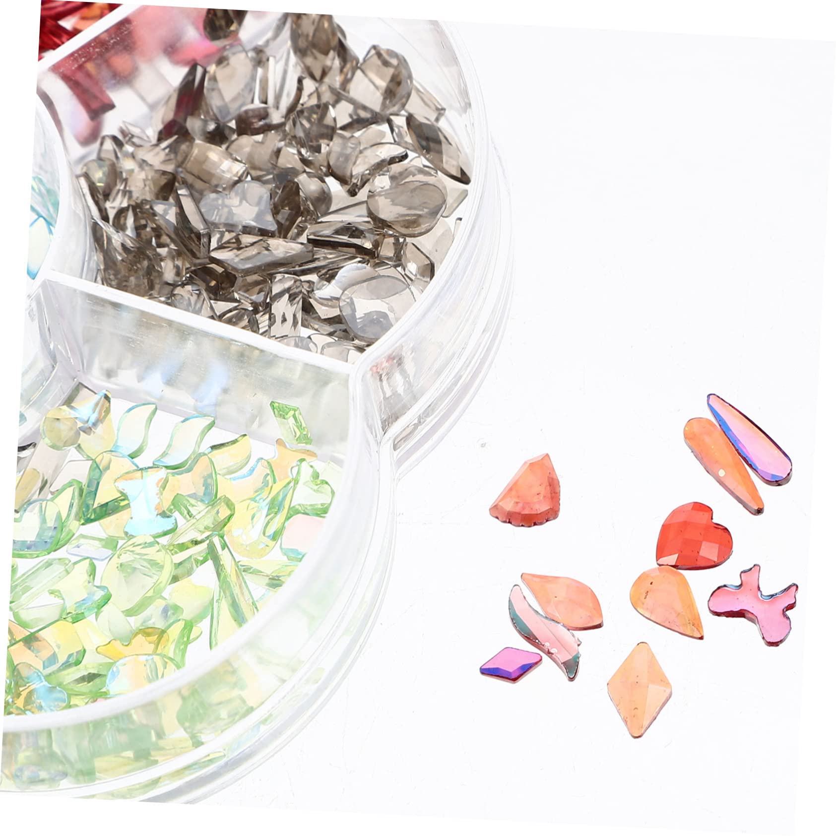 Beatifufu 4 Boxes Nail Art Accessories Kit - Rhinestones, Glitters, Gems, Charms & Sequins for Manicure, Salon & DIY Crafts | Perfect for Nail Art, Holiday Decorations & Resin Jewelry Making