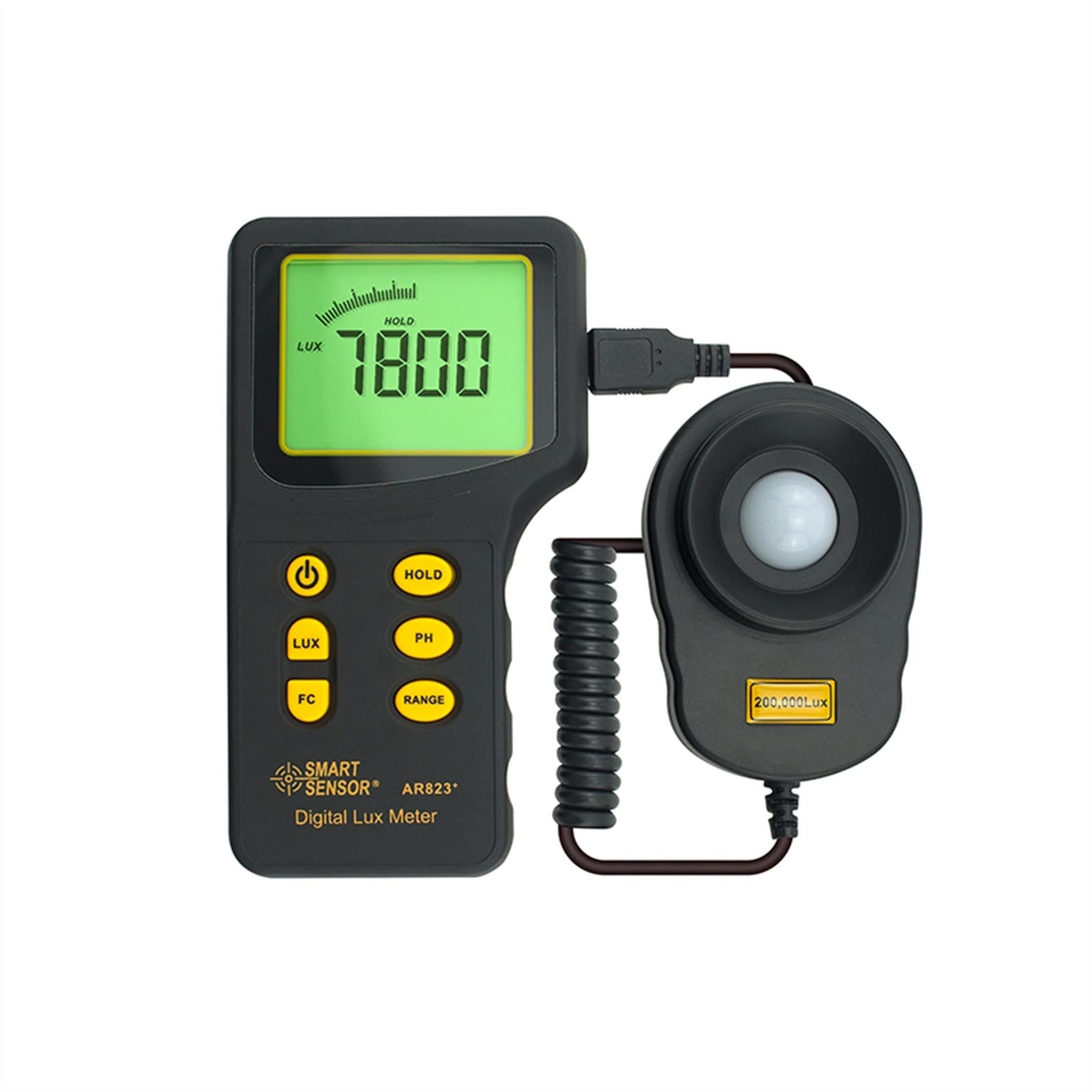 Digital Illuminance Light Meter - 1-200,000 Lux Range, Lux/FC Tester for Photography, Film Making & Indoor Lighting Measurement | Accurate Lumu Light Meter for Professionals