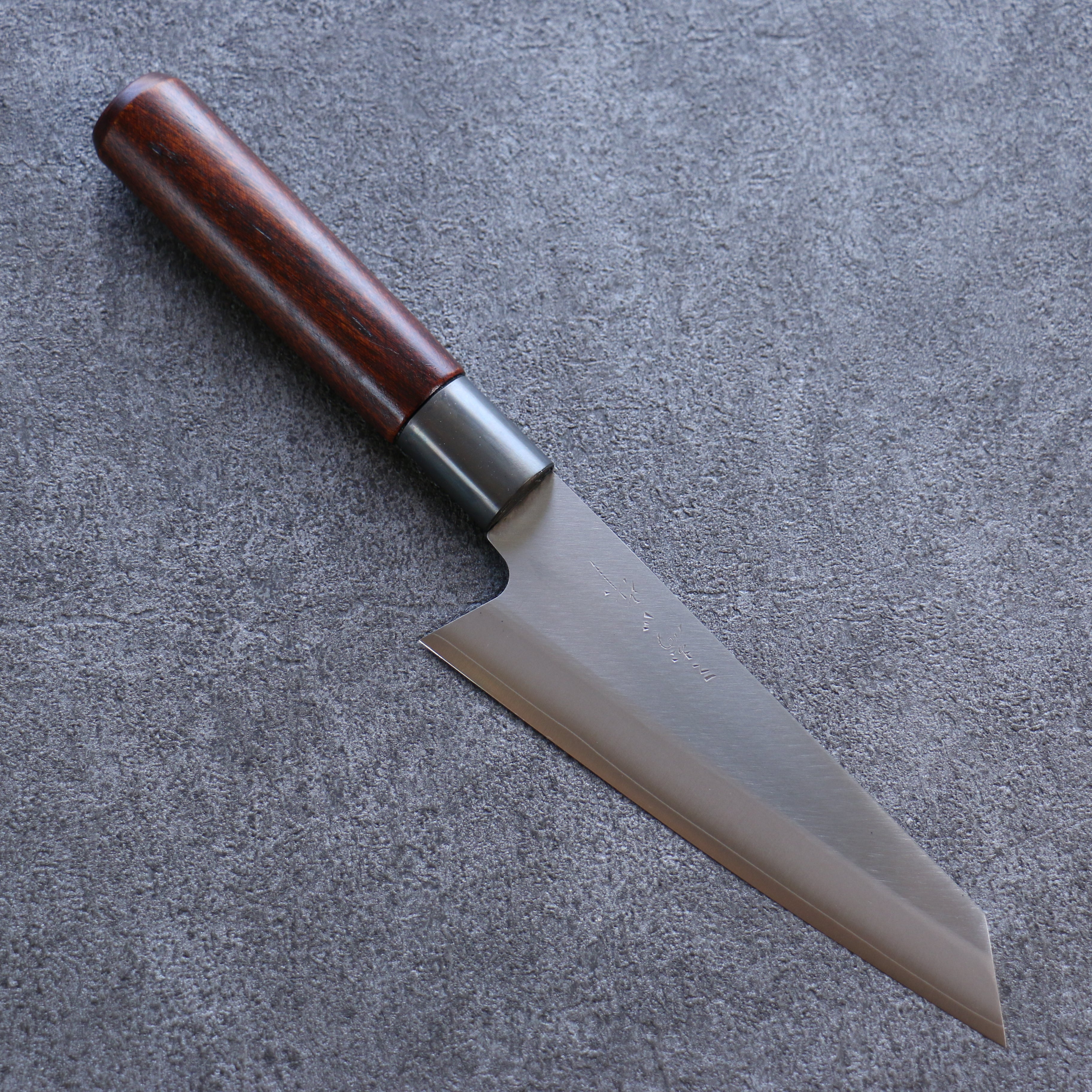 Premium Misuzu VG10 Kasumitogi Small Bunka Knife 150mm - Japanese Damascus Steel Blade with Brown Lacquered Handle - Perfect for Sushi, Vegetables & Precision Cutting in Professional Kitchens