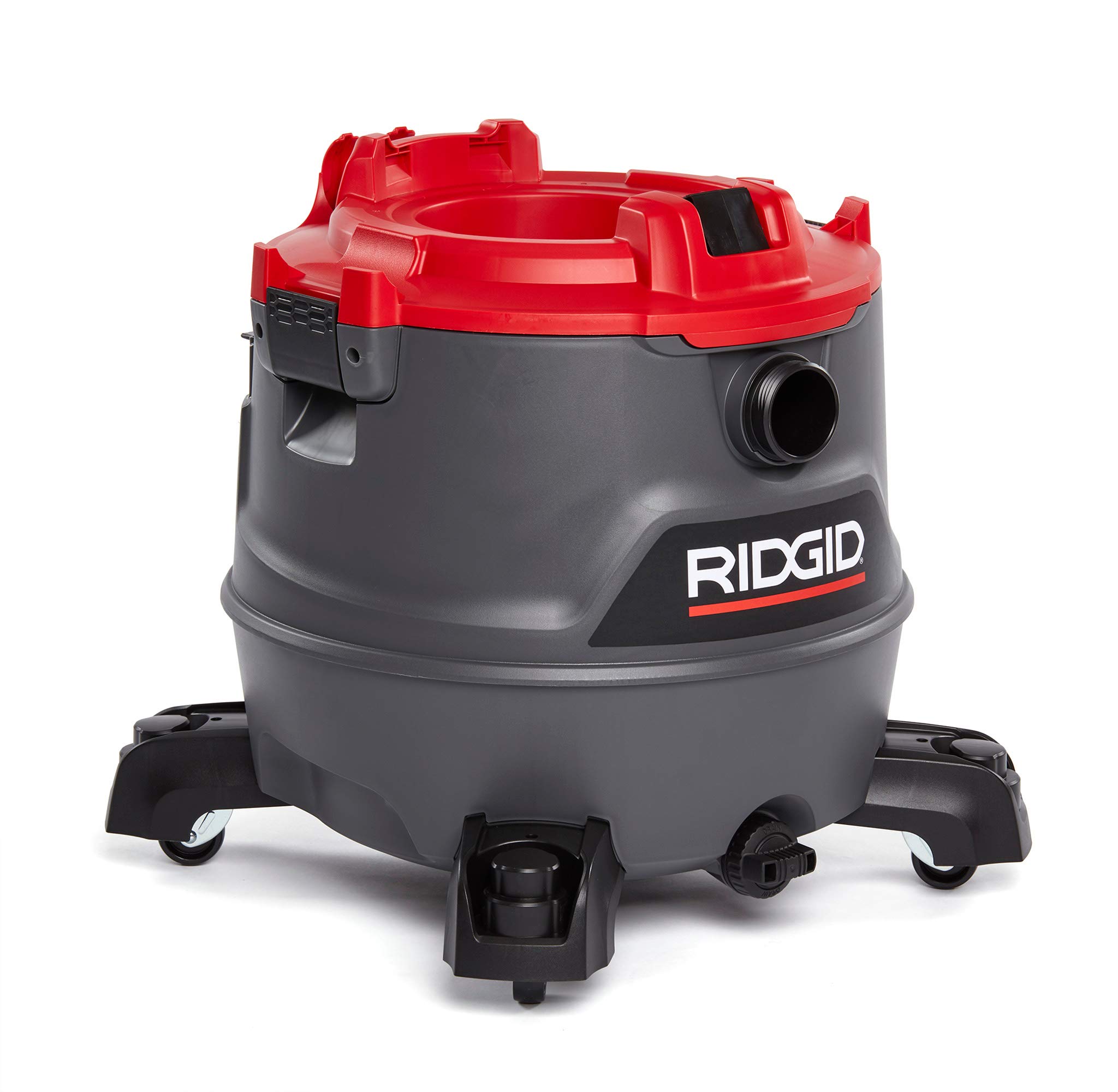 RIDGID 62723 16-Gallon Wet/Dry Vacuum Cleaner - Heavy Duty Shop Vac with Powerful Suction, Dark Gray & Red - Ideal for Garage, Workshop, and Home Cleaning