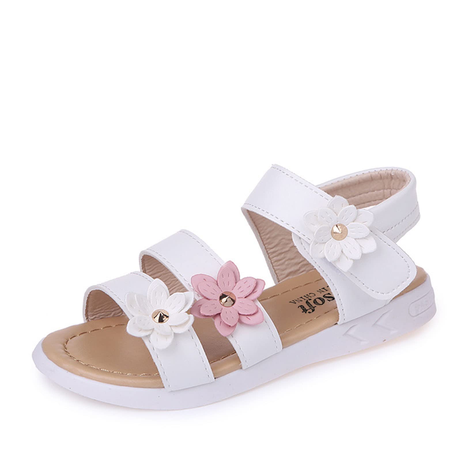 **Non-Slip Flower Girls Rubber Sandals for Toddlers & Kids (Ages 10.5-11) - Cute & Comfortable Summer Beach Shoes for Outdoor Play, Pool & Park**