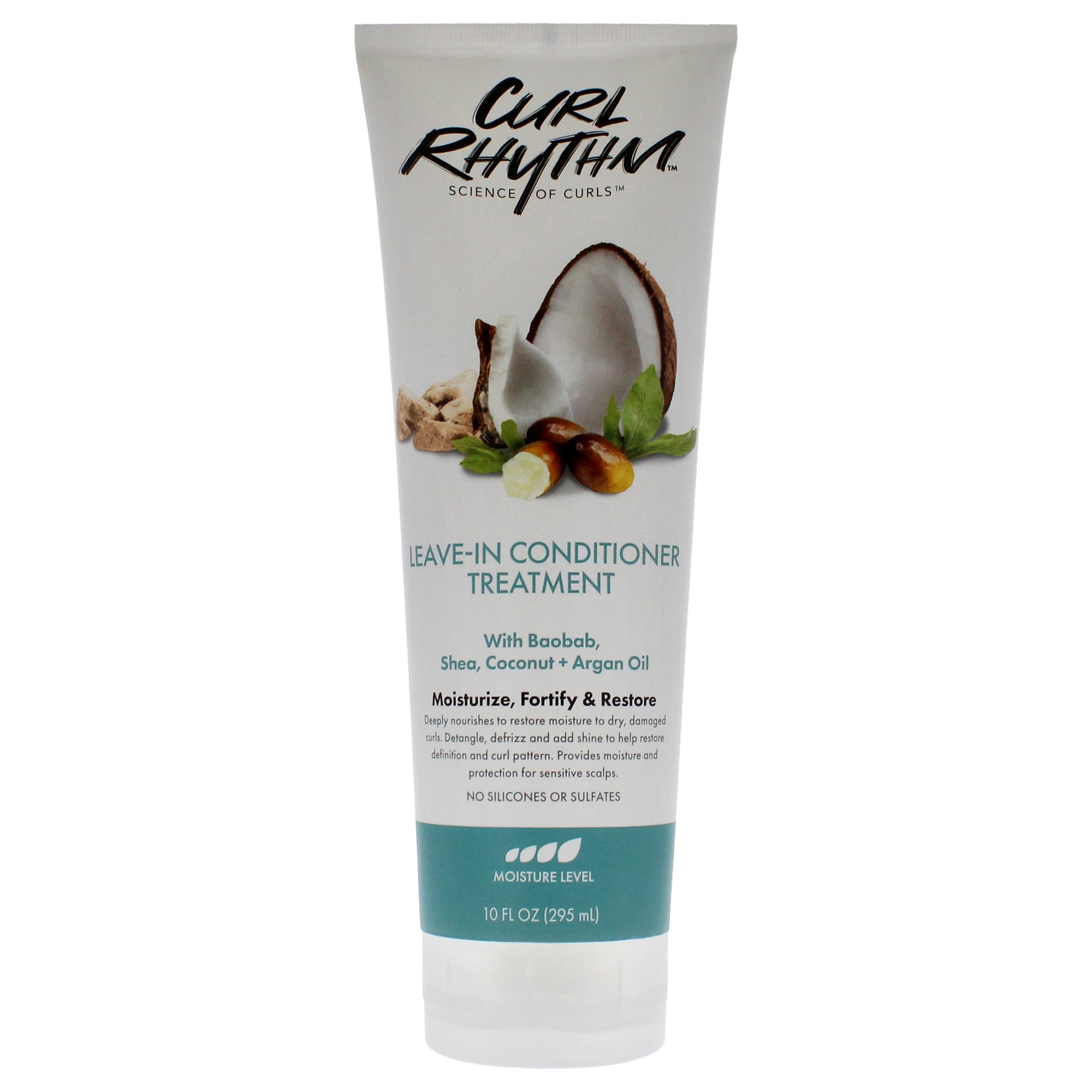 **Leave-in Conditioner for Curly Hair - Hydrating Hair Treatment with Shea Butter, Coconut & Argan Oil - 10 oz - Perfect for Daily Moisture & Frizz Control**
