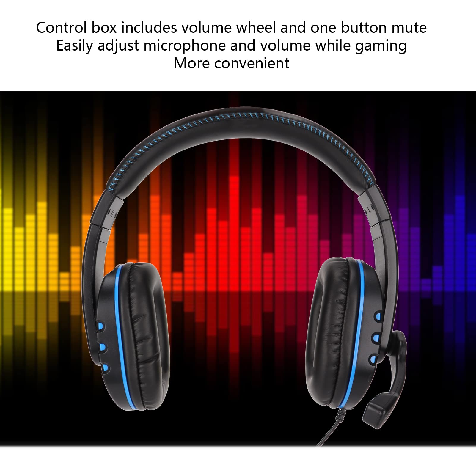 Hilitand Gaming Headset with Noise Canceling Mic - Over Ear Headphones with Stereo Bass Surround Sound, Soft Memory Earmuffs & 120° Adjustable Mic - 3.5mm Audio Jack for PS5, PC, Xbox - Perfect for Competitive Gaming & Online Chat