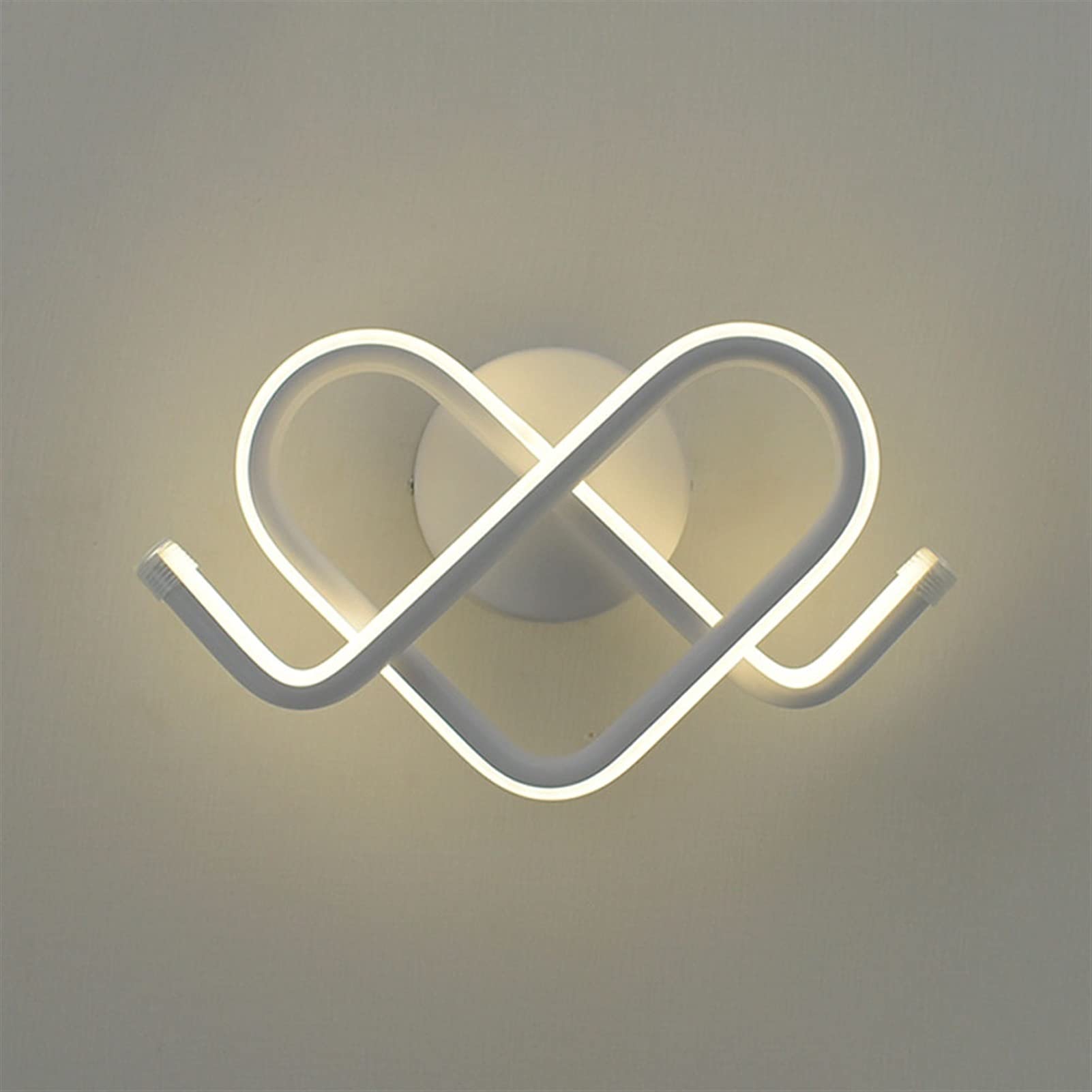 European Style Spiral LED Wall Light - 24W Modern Acrylic Wall Sconce for Bedroom, Corridor, Study, Living Room | Dimmable Aluminum Metal Indoor Lighting (Size E) - Perfect for Ambient Bedside Lighting & Hallway Illumination