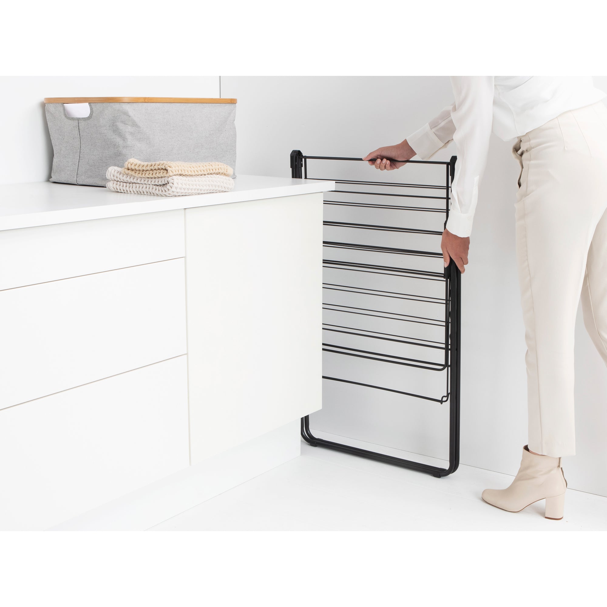 20 Meters Black HangOn Drying Rack for Clothes - Space Saving Laundry Rack for Apartments, Balcony & Outdoor Use
