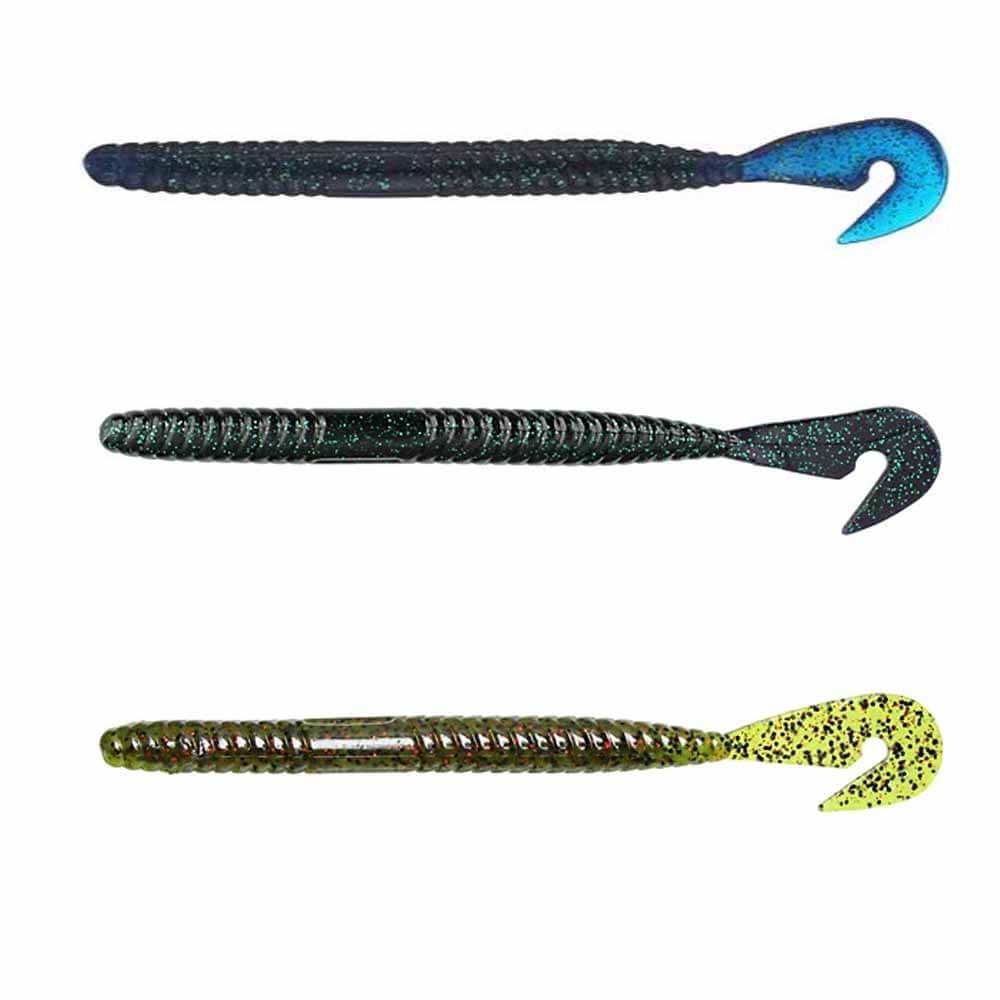 Gambler 6 Inch Soft Plastic Fishing Lures - 9 Pack Worm Baits for Bass, Trout & Panfish - Perfect for Freshwater & Saltwater Fishing Trips