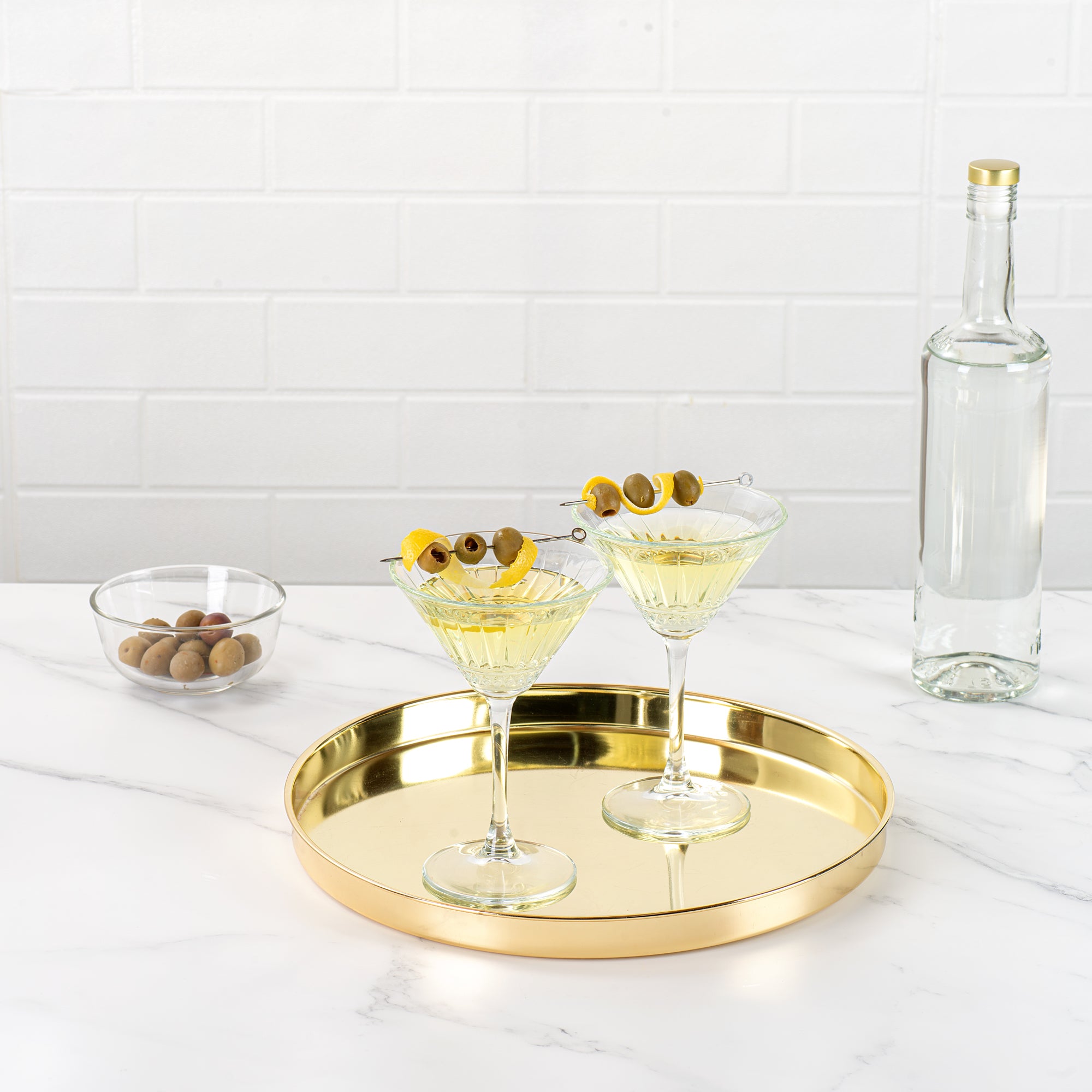 Luxury Gold Plated Stainless Steel Serving Tray - 12.5