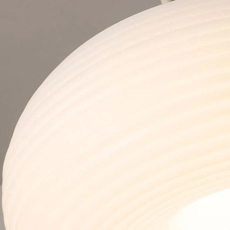 Modern White Round Pendant Light - Stylish Ceiling Lamp Shade for Living Room, Bedroom & Dining Room Decor