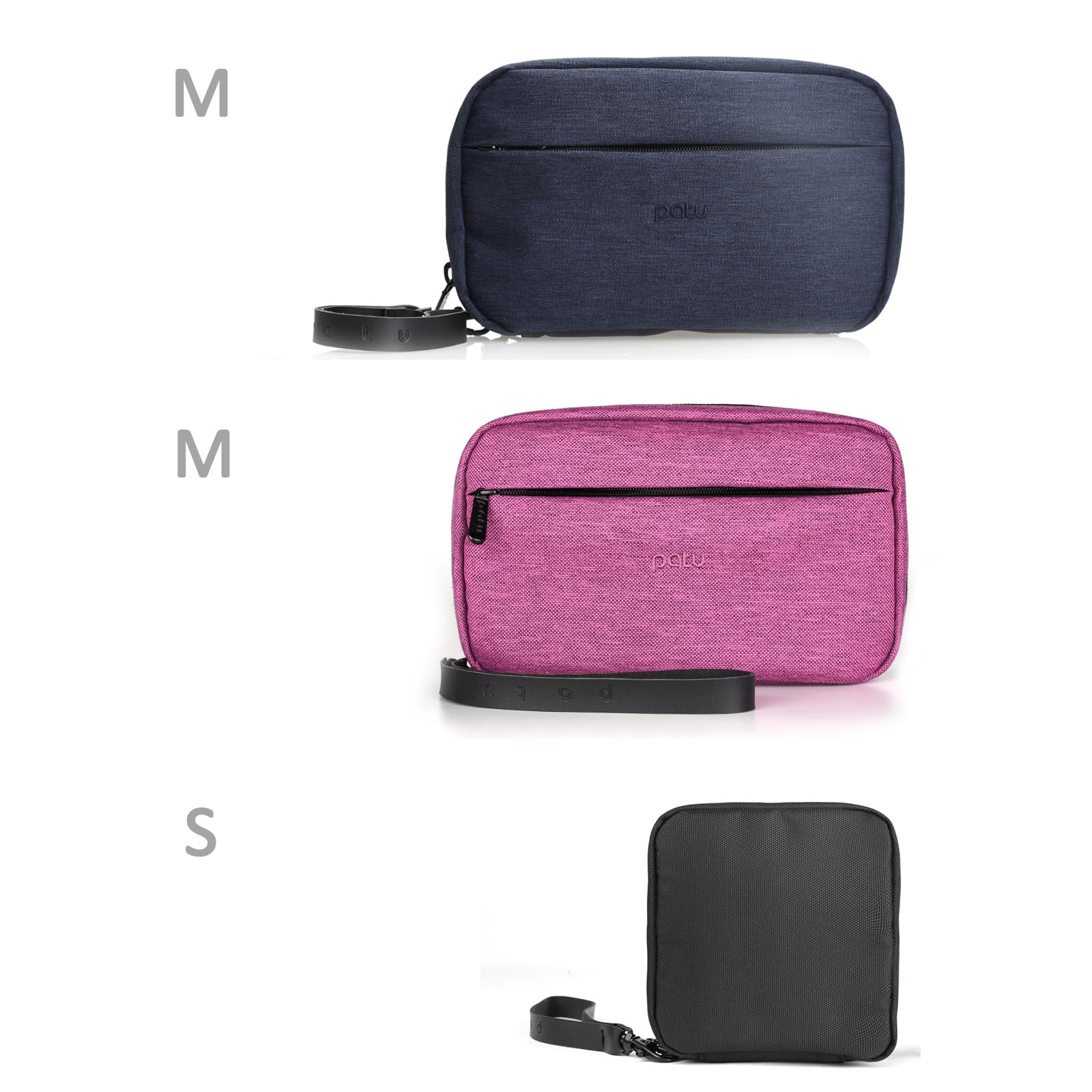 Patu Handy Beauty Carry Case - Waterproof Makeup Cosmetic Bag for Women, Skincare Organizer Pouch with Multiple Pockets, Travel-Friendly Electronics Accessories Storage (Indigo) - Perfect for Travel, Gym & Daily Beauty Essentials Organization