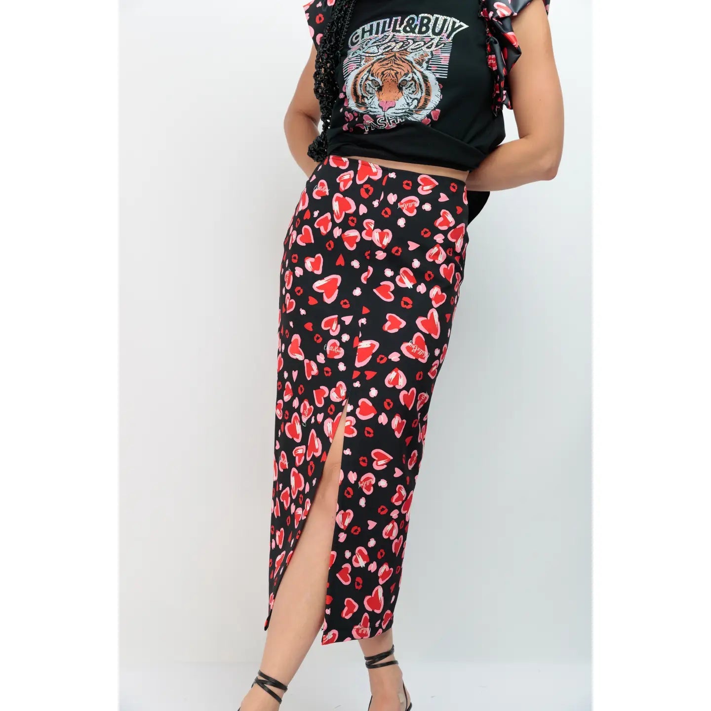 Jupe Crush Noire - Romantic Elegance Black Skirt for Women | Versatile Daily Wear for Office, Date Night & Casual Outings