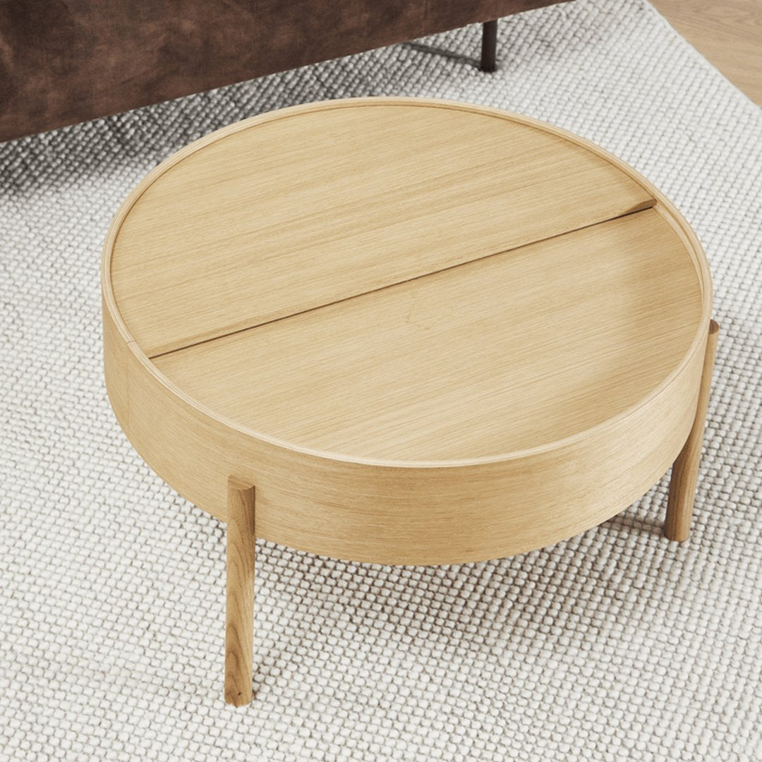 Modern Arc Coffee Table - Mid-Century Style Wooden Living Room Furniture for Home Decor | Perfect for Small Spaces, Apartments & Lounge Areas