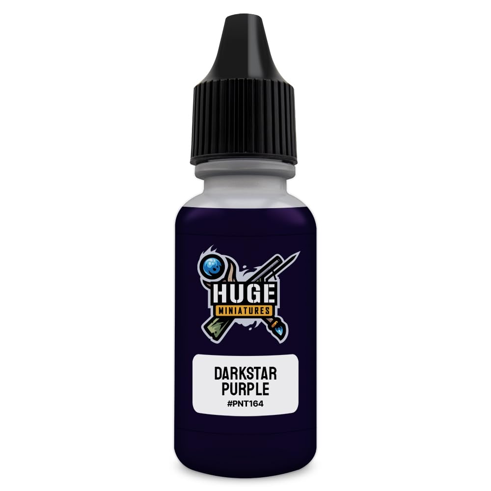 Darkstar Purple Acrylic Paint for Miniature Scale Modeling - 17ml Dropper Bottle | Perfect for Warhammer, D&D, and Model Kit Painting