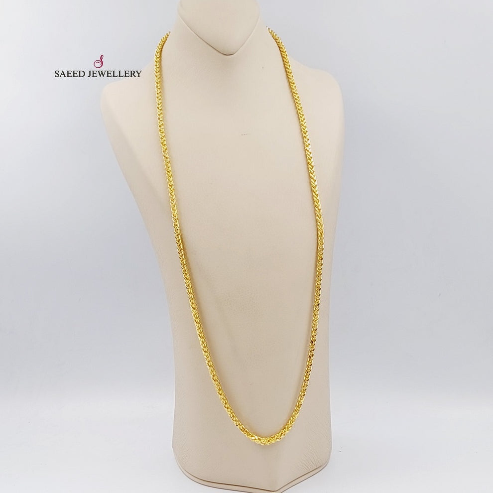 5mm Franco Chain Necklace for Women - Dainty Gold Cuban Link Chain - Perfect for Layering, Gifts & Everyday Wear