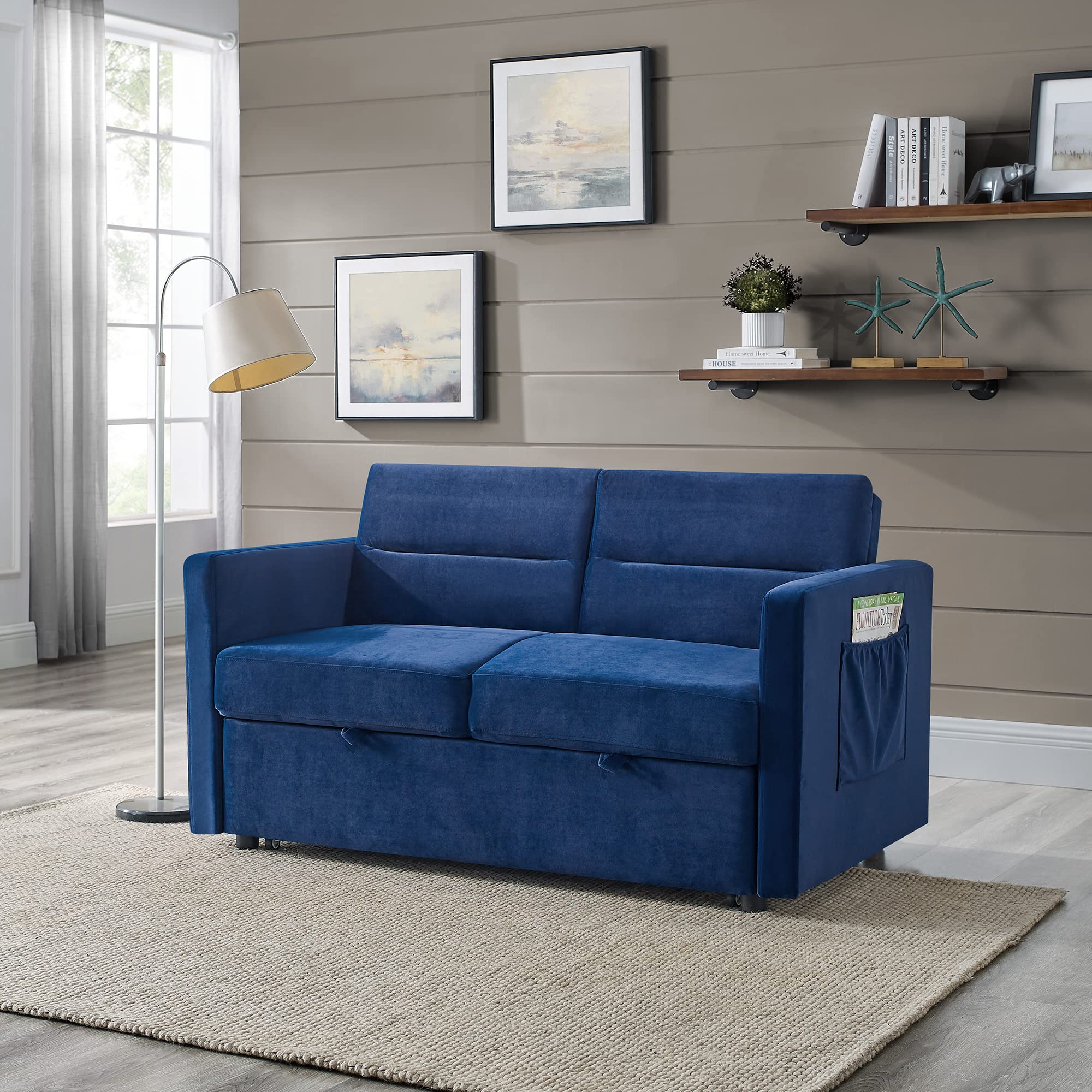Merax Convertible Fabric Sleeper Sofa Bed - 54.5