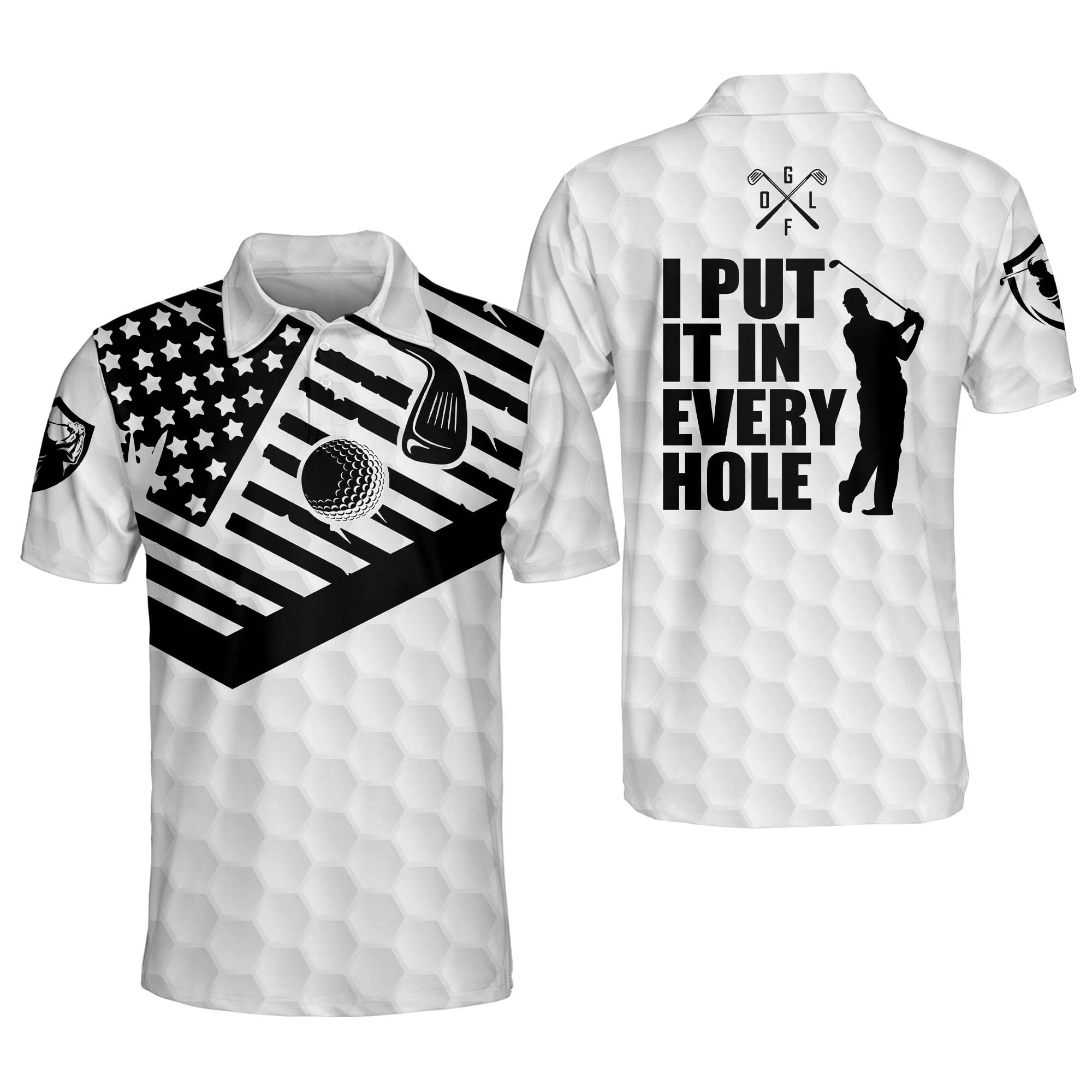 LASFOUR Custom Funny Golf Shirts for Men - 