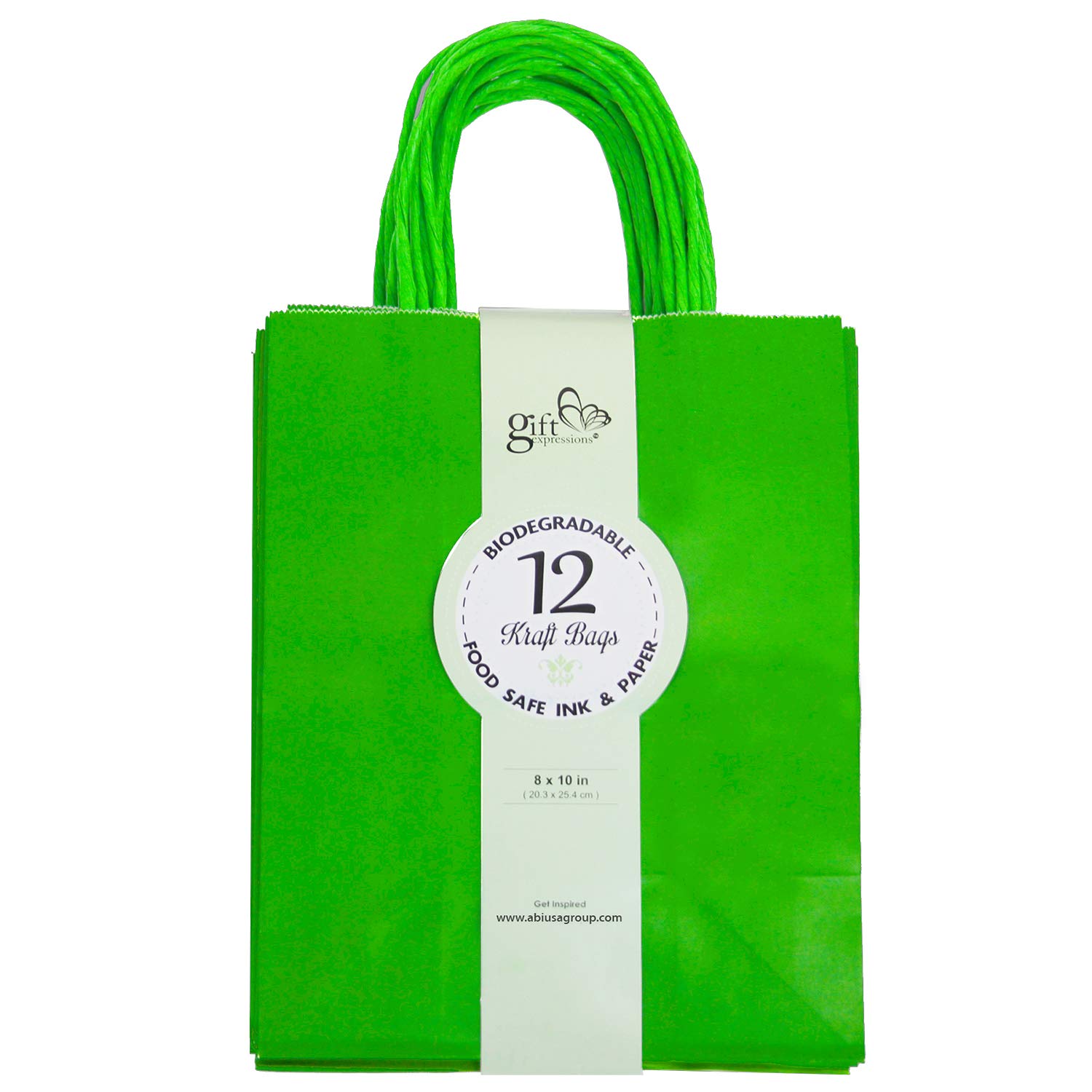 Eco-Friendly Kraft Paper Bags - Medium Size (360 Count per Box, Green) - Perfect for Retail Packaging, Grocery Shopping & Party Favors