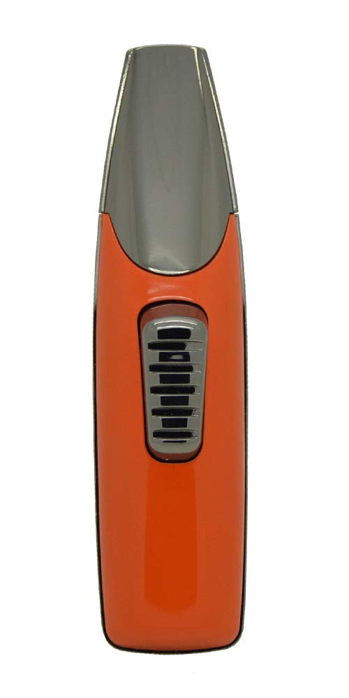 Zico Butane Refillable Stainless Steel Torch Lighter (Orange) - Perfect for Cigars, Cooking, Soldering & Outdoor Camping