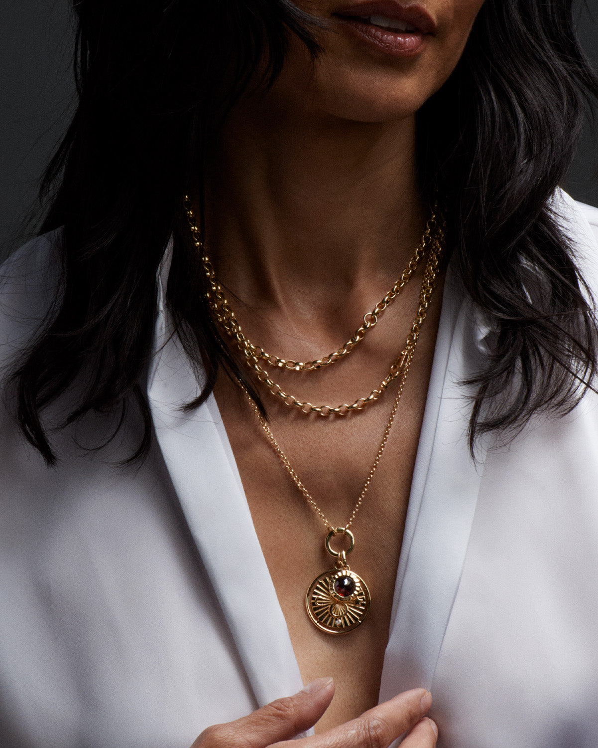 Karma Large Medallion Pendant - Spiritual Jewelry for Women & Men, Boho Chic Necklace for Yoga, Meditation & Everyday Wear