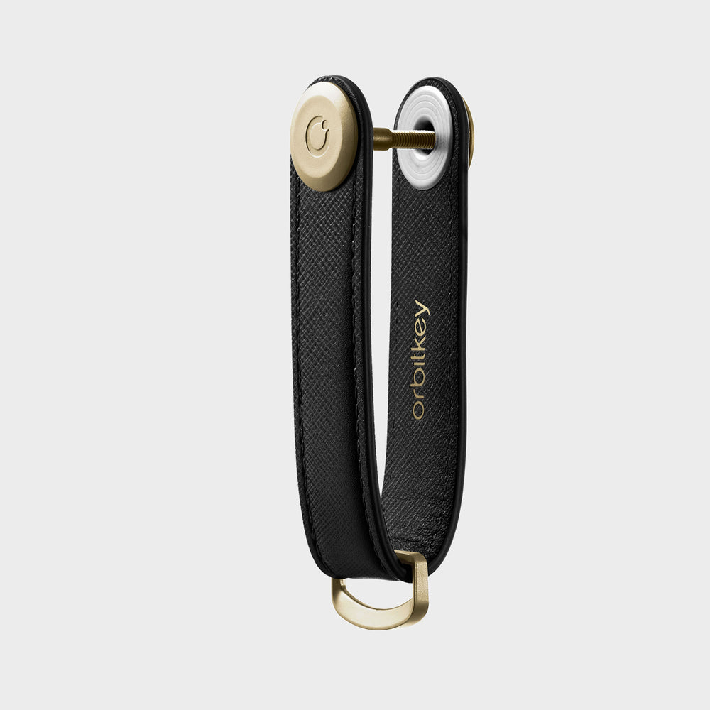 Premium Saffiano Leather Key Organizer - Slim Key Holder with 6 Key Rings & Detachable Lanyard | Perfect for Home, Office, Car Keys & Travel Accessories