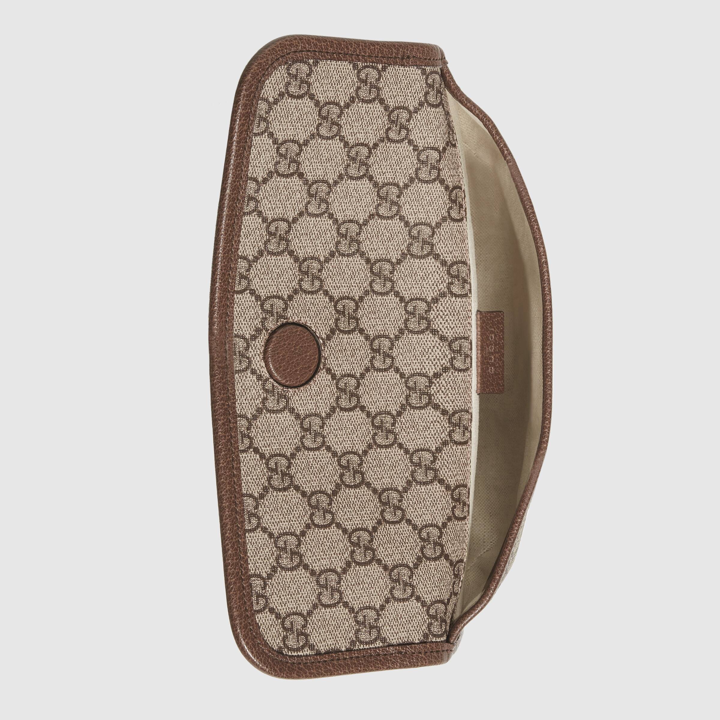 Gucci GG Supreme Belt Bag with Brown Trims - Stylish Crossbody Bag for Women, Perfect for Travel, Shopping & Everyday Use