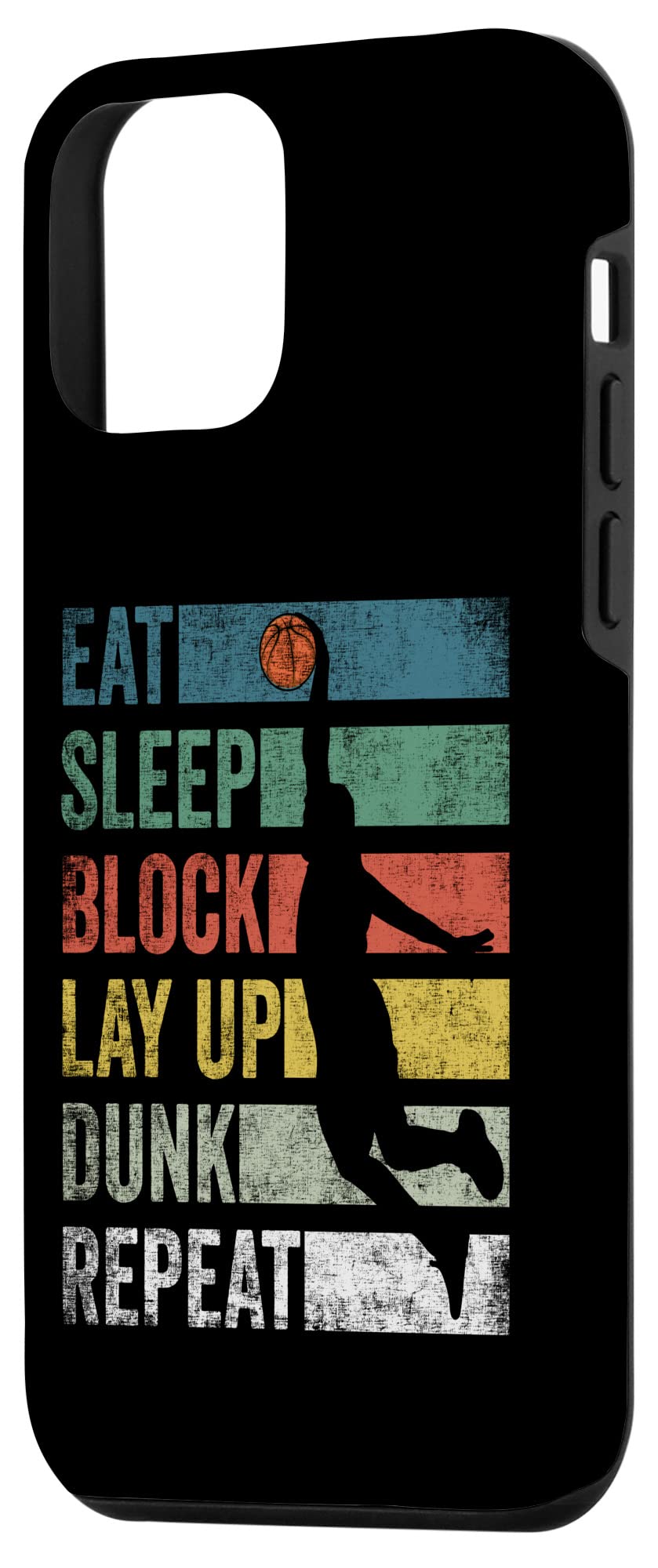 iPhone 12 Mini Case - 'Eat Sleep Basketball Repeat' Design | Durable Protective Cover for Basketball Lovers | Perfect for Games, Practice & Everyday Use