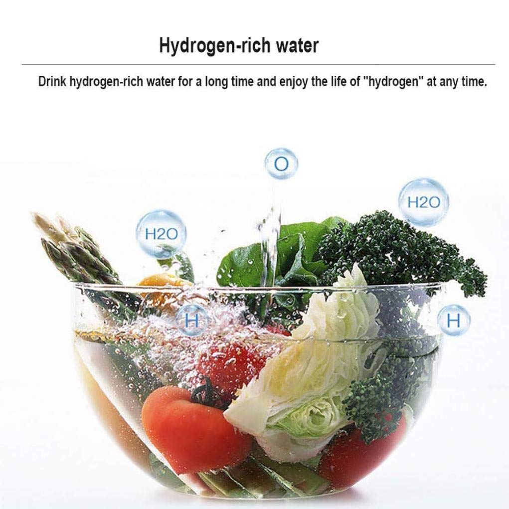 Premium Glass Hydrogen Rich Water Bottle with Stainless Steel Lid - Alkaline Energy Cup & Ionized Water Generator - Perfect for Hydration, Detox & Wellness at Home, Gym or Travel