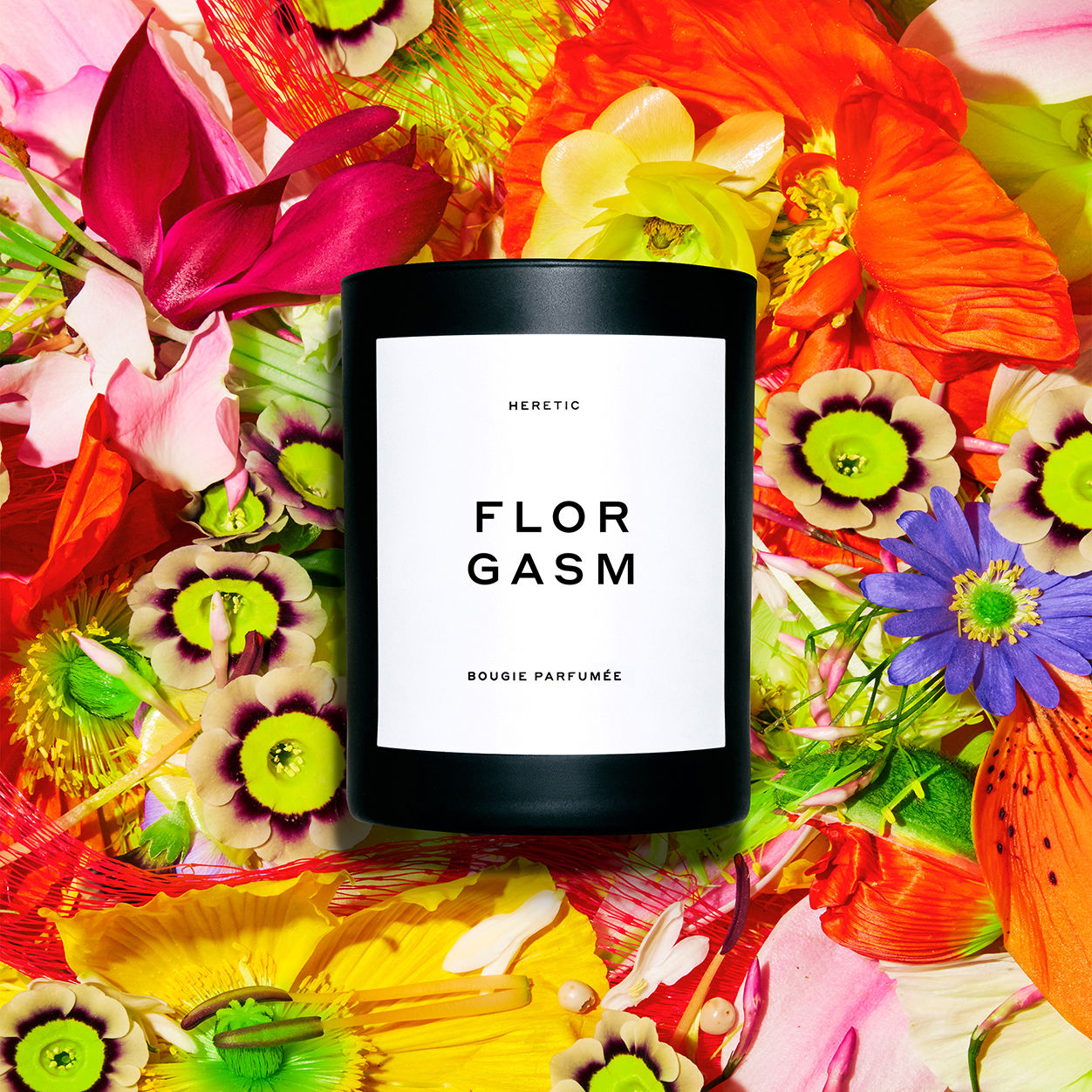 Heretic Florgasm Scented Candle - Floral & Sensual Home Fragrance for Relaxation, Romance & Self-Care Moments