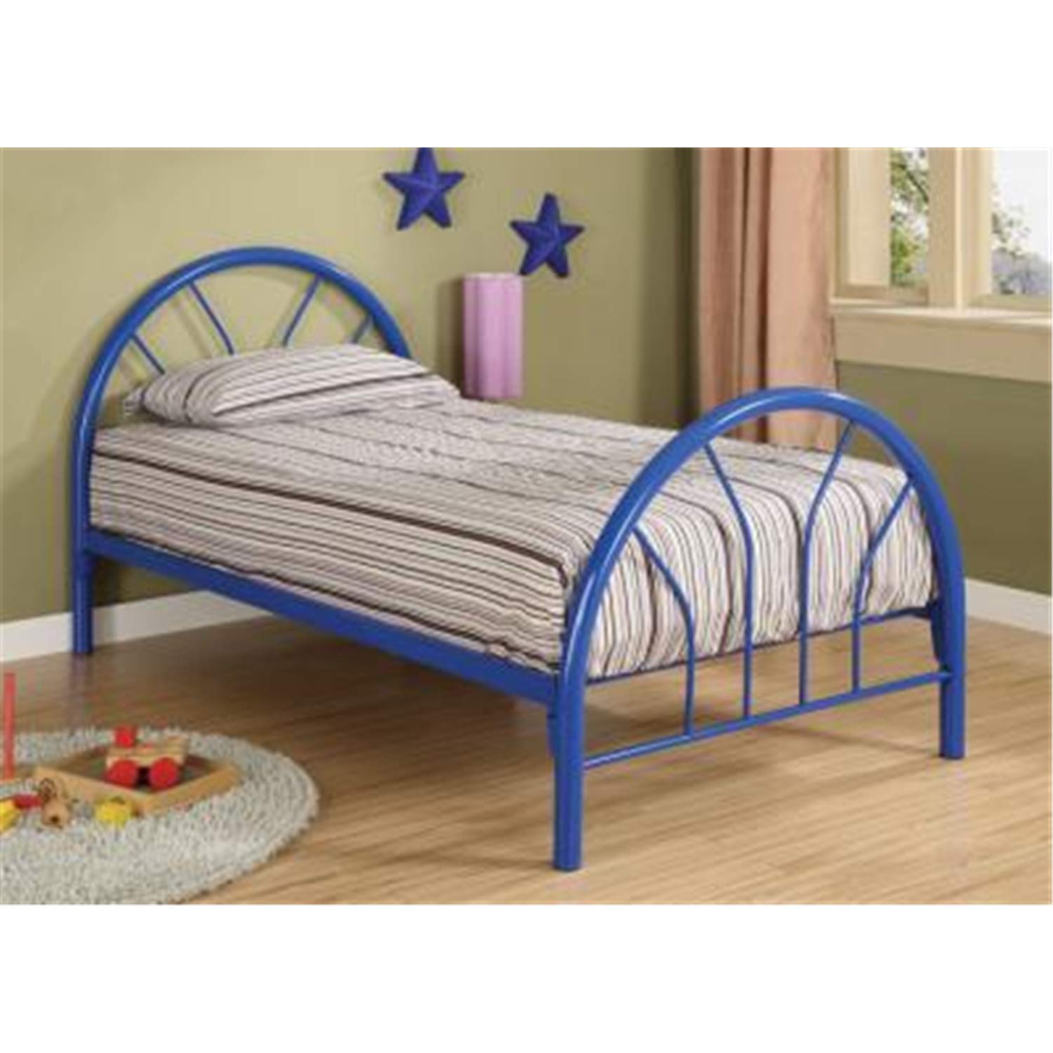 Marjorie Twin Bed Frame in Blue - Perfect for Kids' Rooms, Guest Bedrooms & Small Spaces