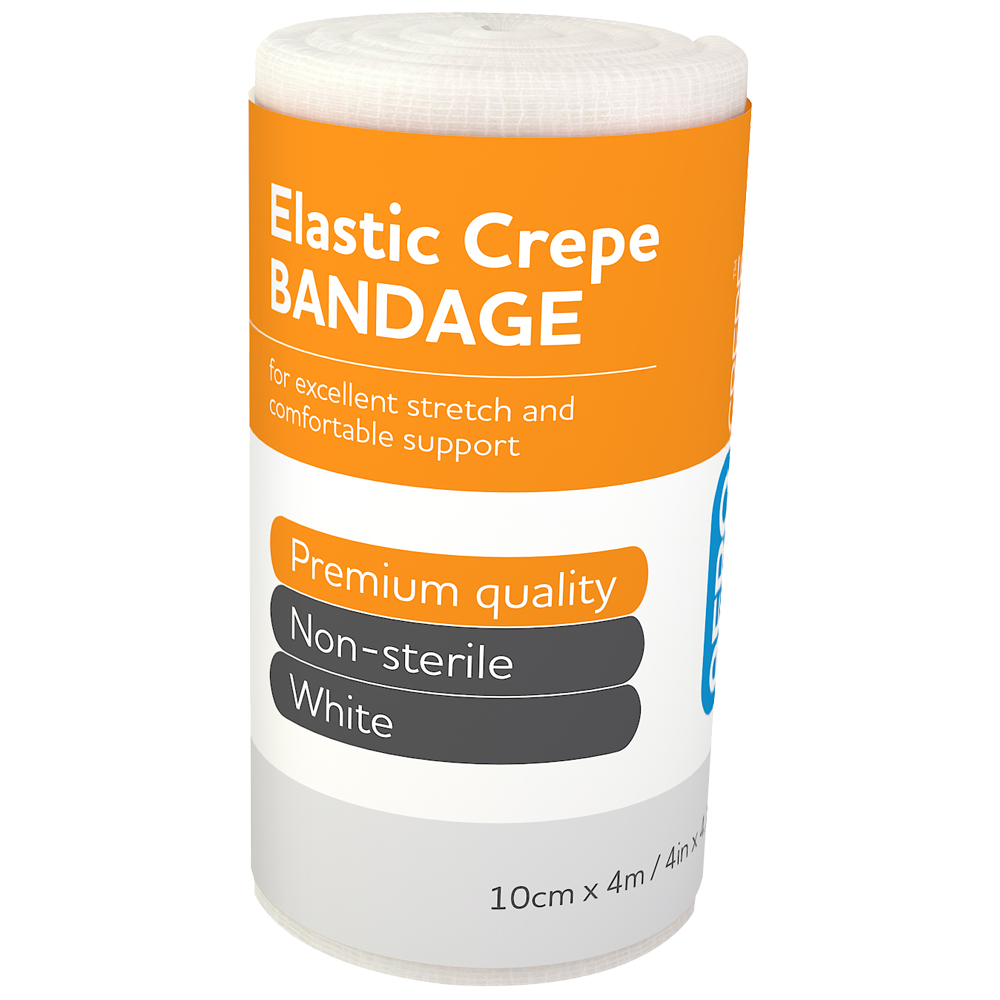 Elastic Crepe Bandage - Self-Adhesive Medical Wrap for Sprains, Strains & Support - Breathable & Flexible First Aid Bandage for Sports Injuries, Wound Care & Joint Pain Relief