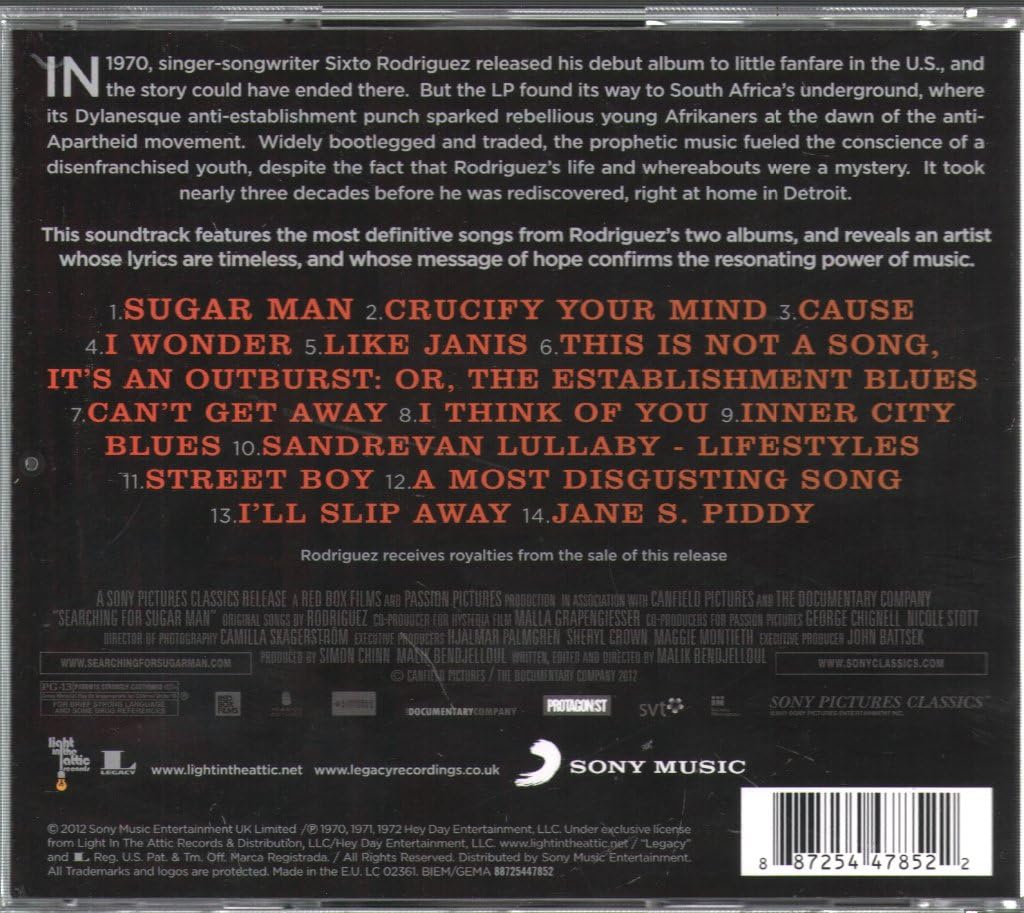 Searching for Sugar Man - Award-Winning Documentary Film on Blu-ray & DVD | Music, Biography, Inspirational Story | Perfect for Movie Nights & Music Lovers