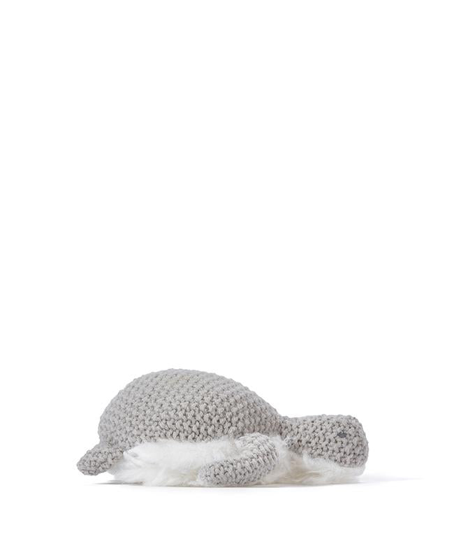 Toby Turtle Baby Rattle Toy - Soft Grey Teether for Newborns & Infants - Perfect for Soothing, Sensory Play & Early Development