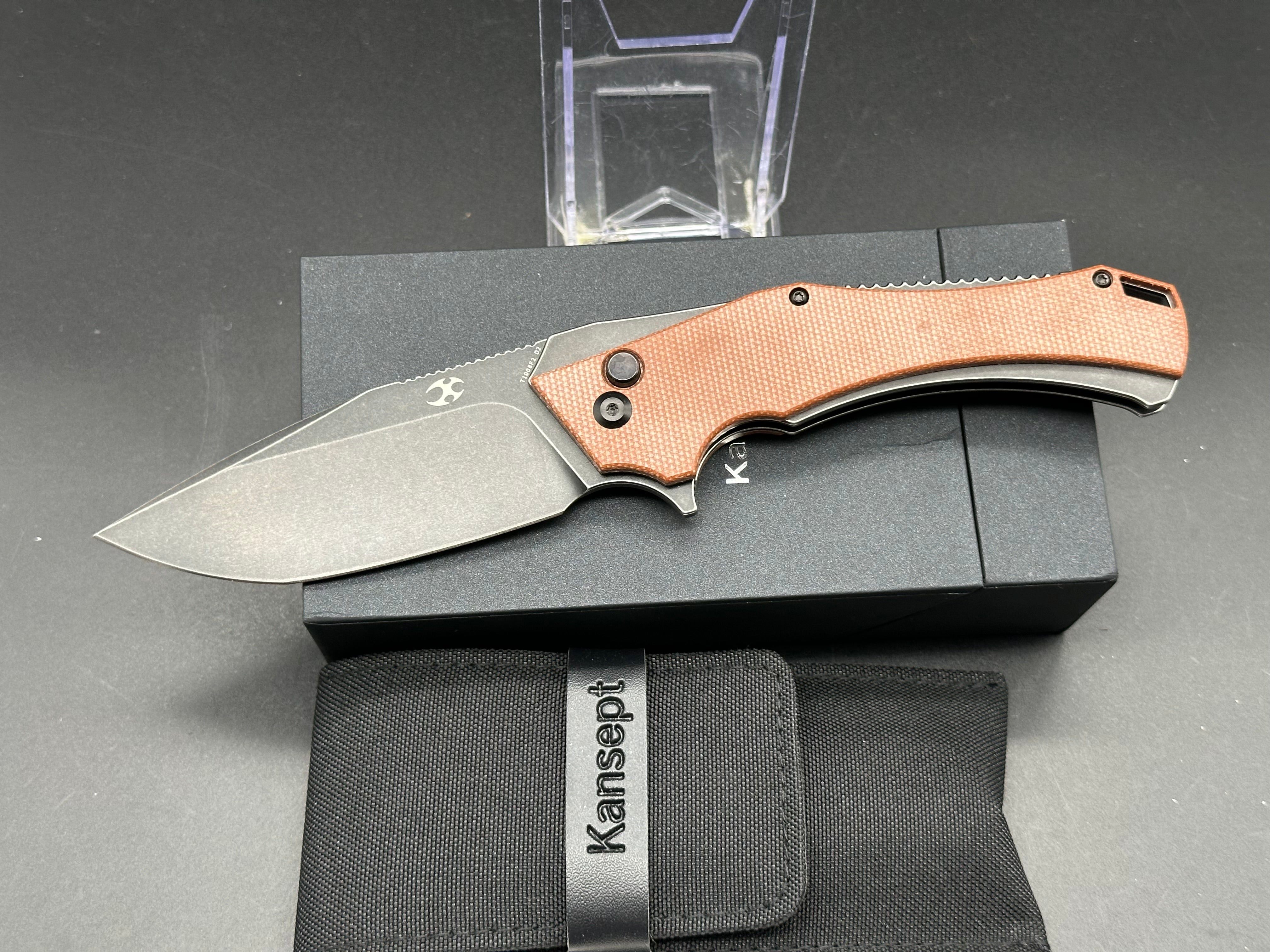 Kansept Hellx Drop Point Folding Knife - 3.6