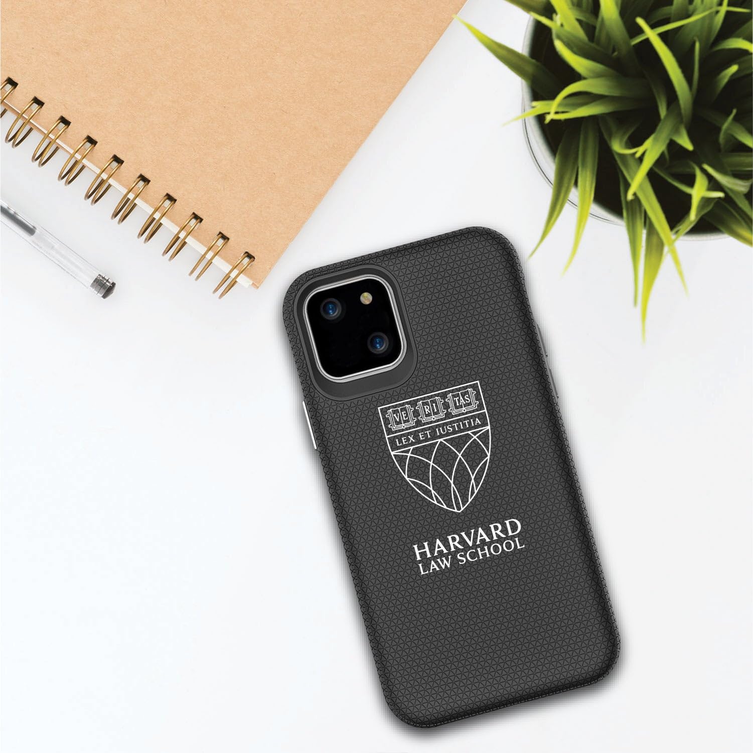 OTM Essentials Durable Tough Shell Phone Case for iPhone 12 Mini - Harvard Law School Design - Perfect for Students, Professionals & Everyday Protection