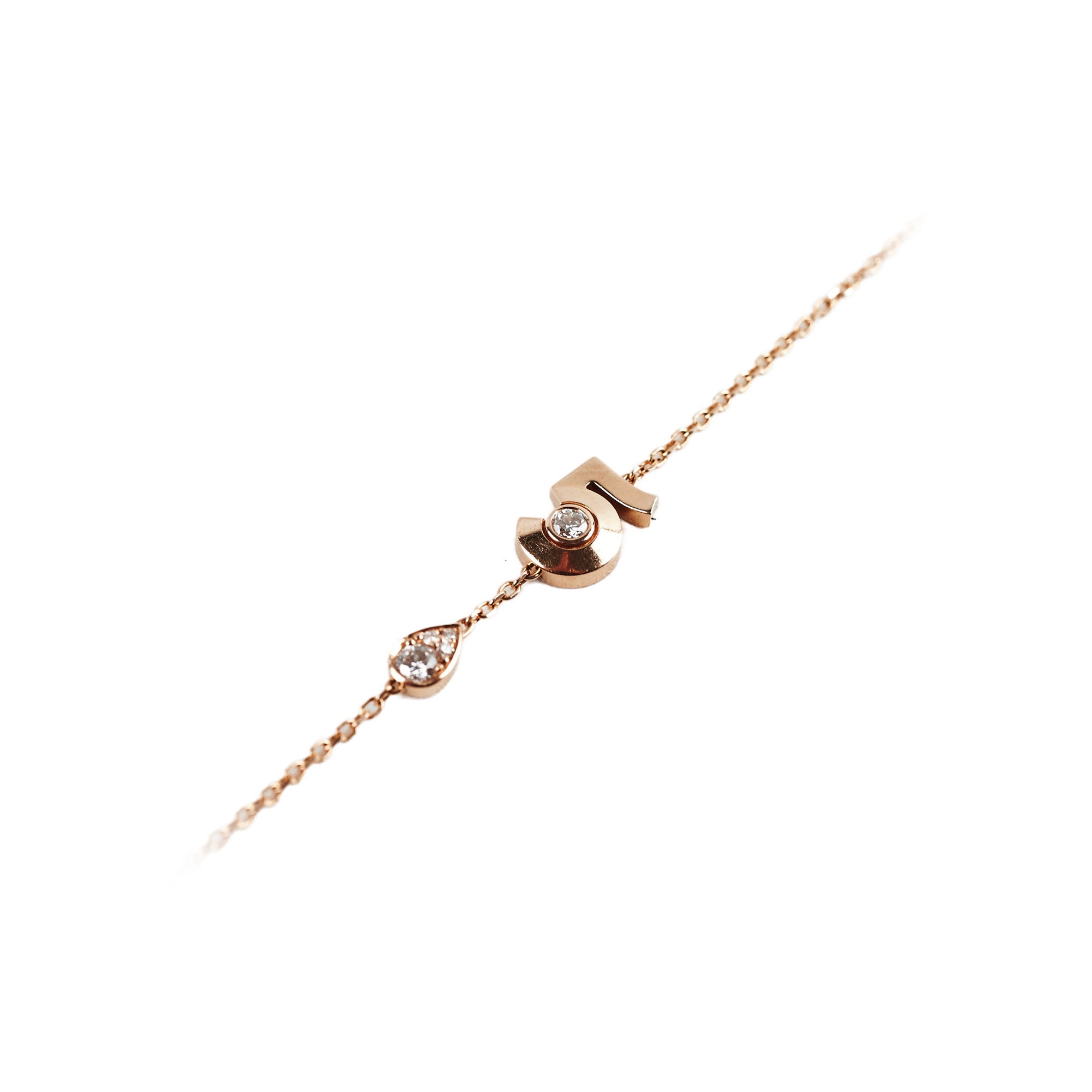 Chanel No.5 Diamond Bracelet 18K Rose Gold Luxury Jewelry - Perfect for Anniversary Gifts, Valentine's Day & Special Occasions